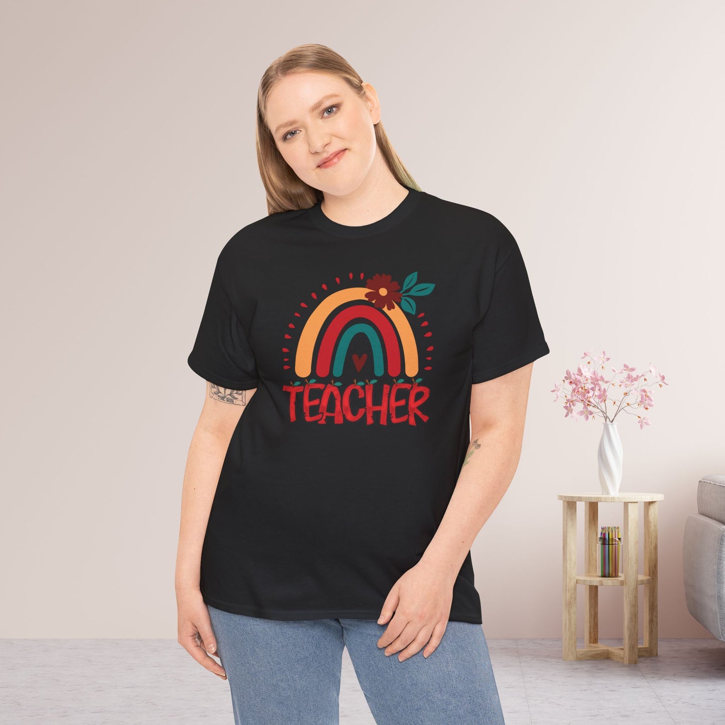 Trendy Teacher Shirt - Back to School Heavy Cotton Tee