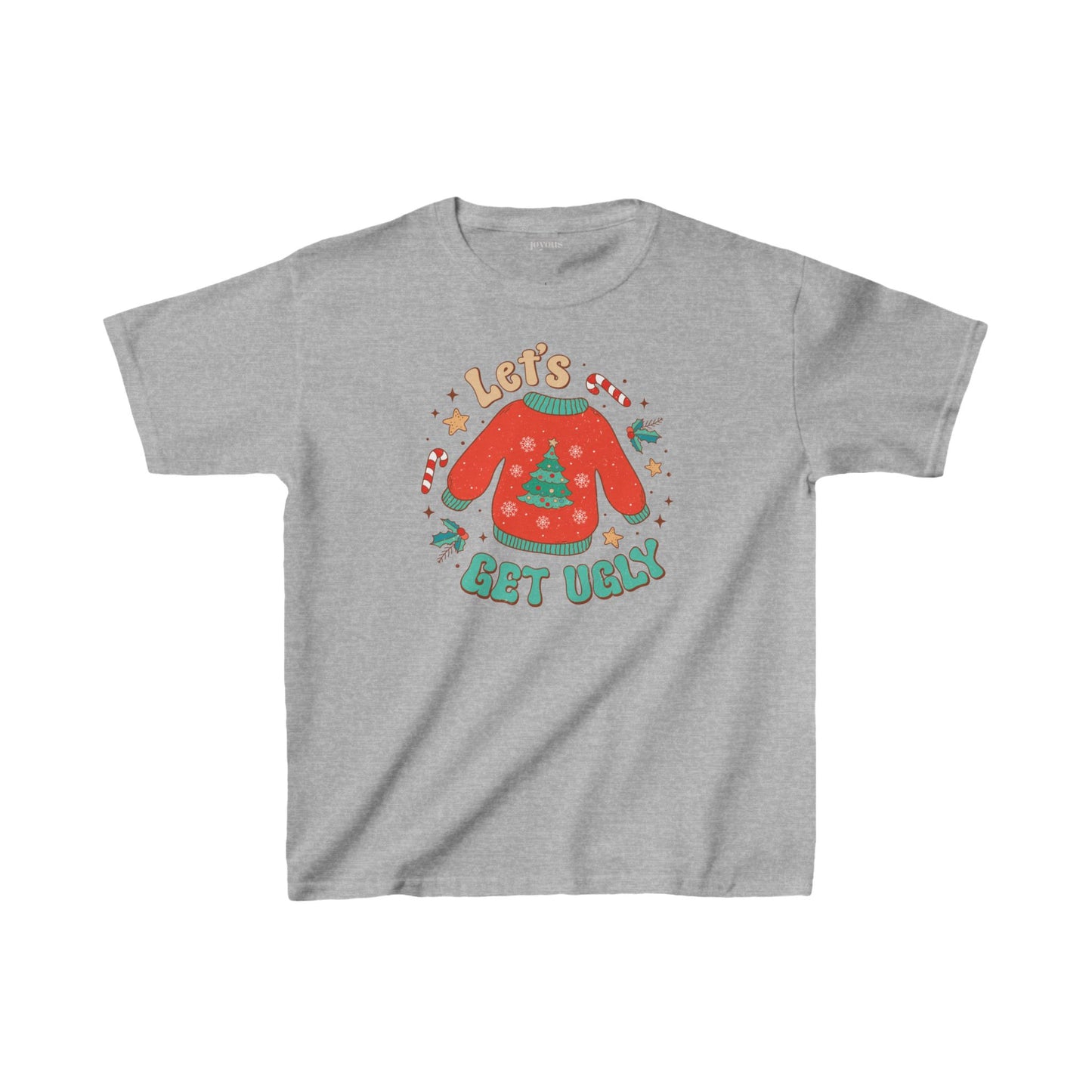 Let's Get Ugly Youth Christmas Shirt - Retro Christmas Tee