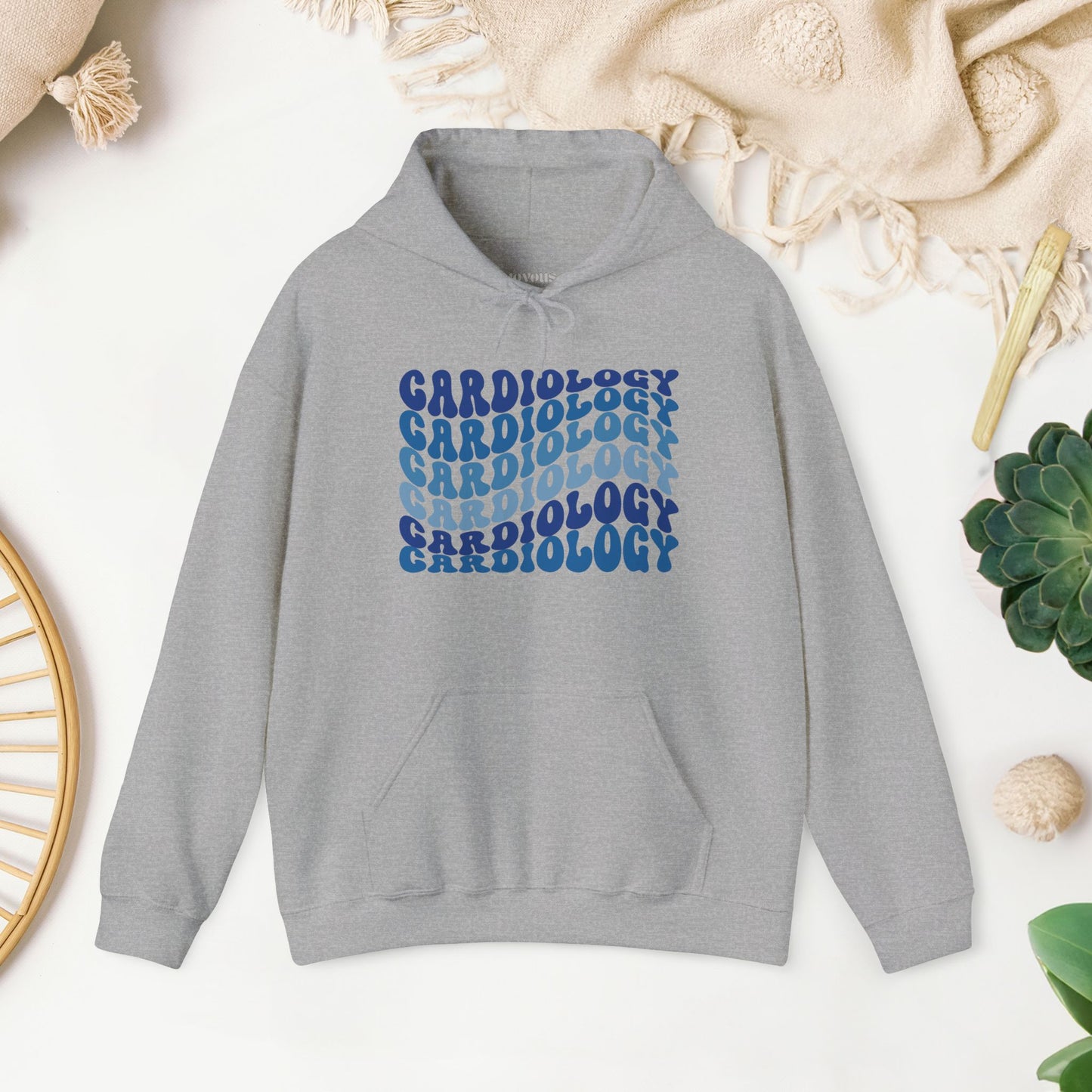 Groovy Blue Cardiology Hoodie - Cardiac Nurse Hoodie