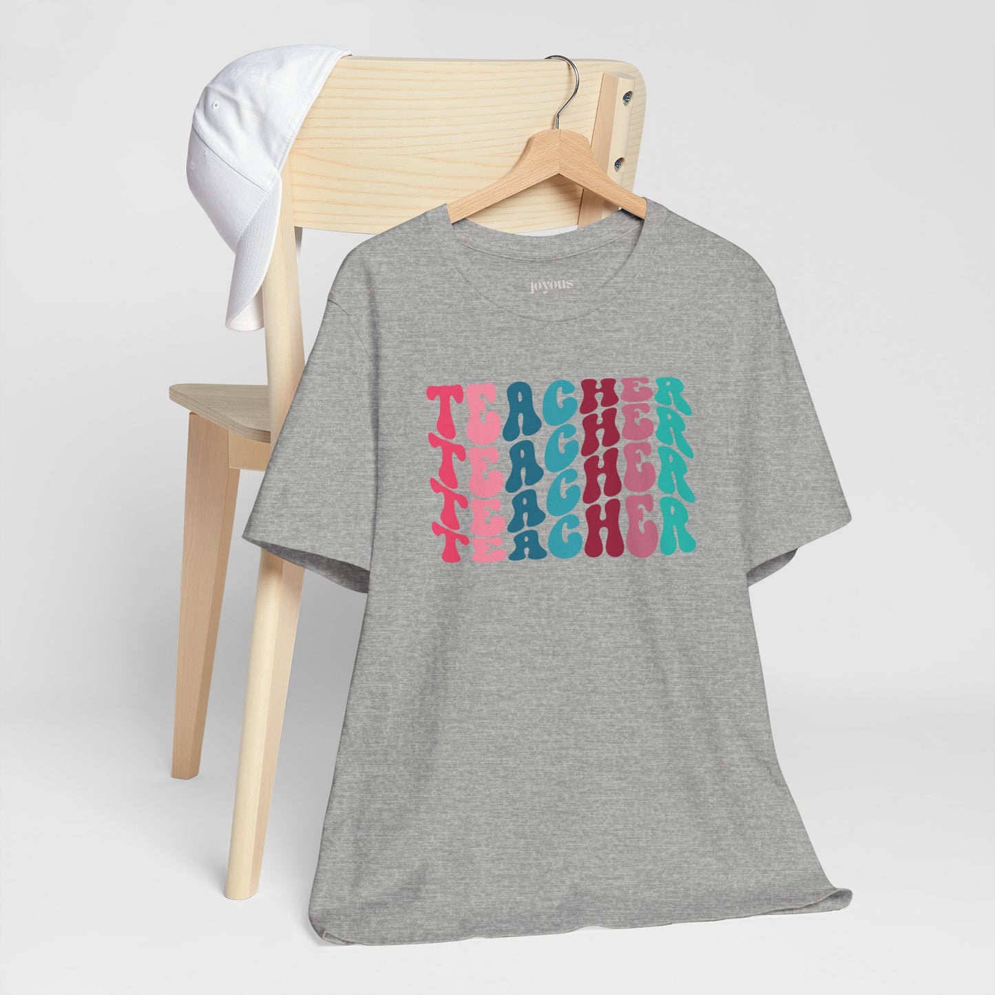 Groovy Colorful Teacher Soft Cotton Tee for School Teachers