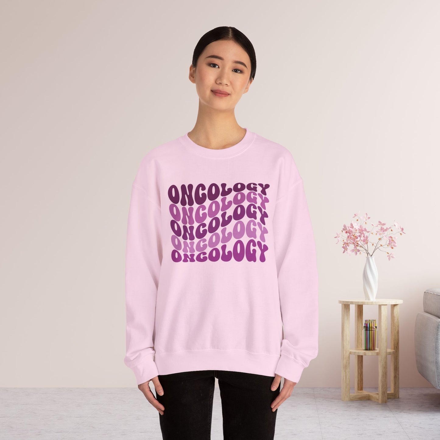 Purple Groovy Colorful Oncology Sweatshirt