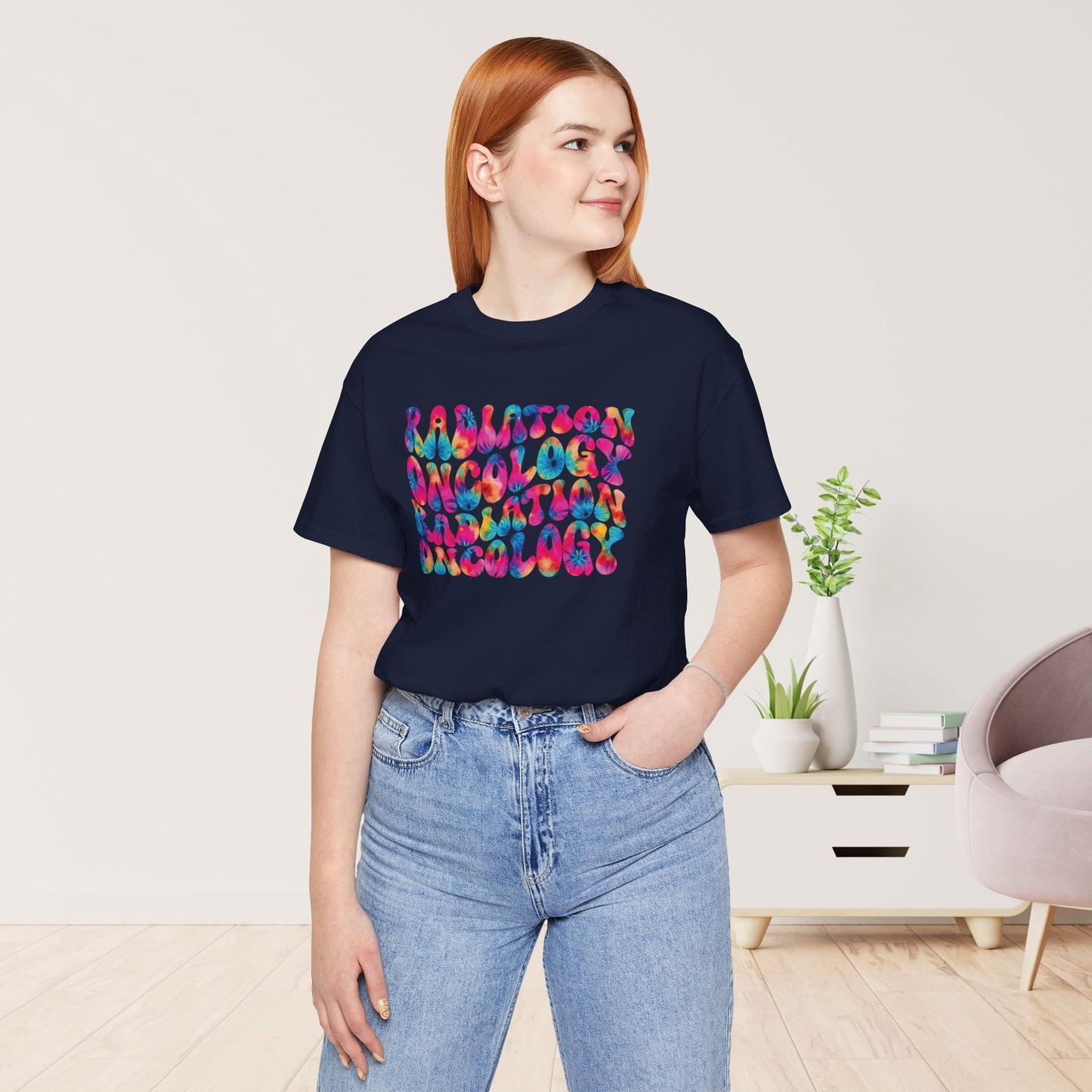 Tie Dye Groovy Radiation Oncology Soft Cotton Tee