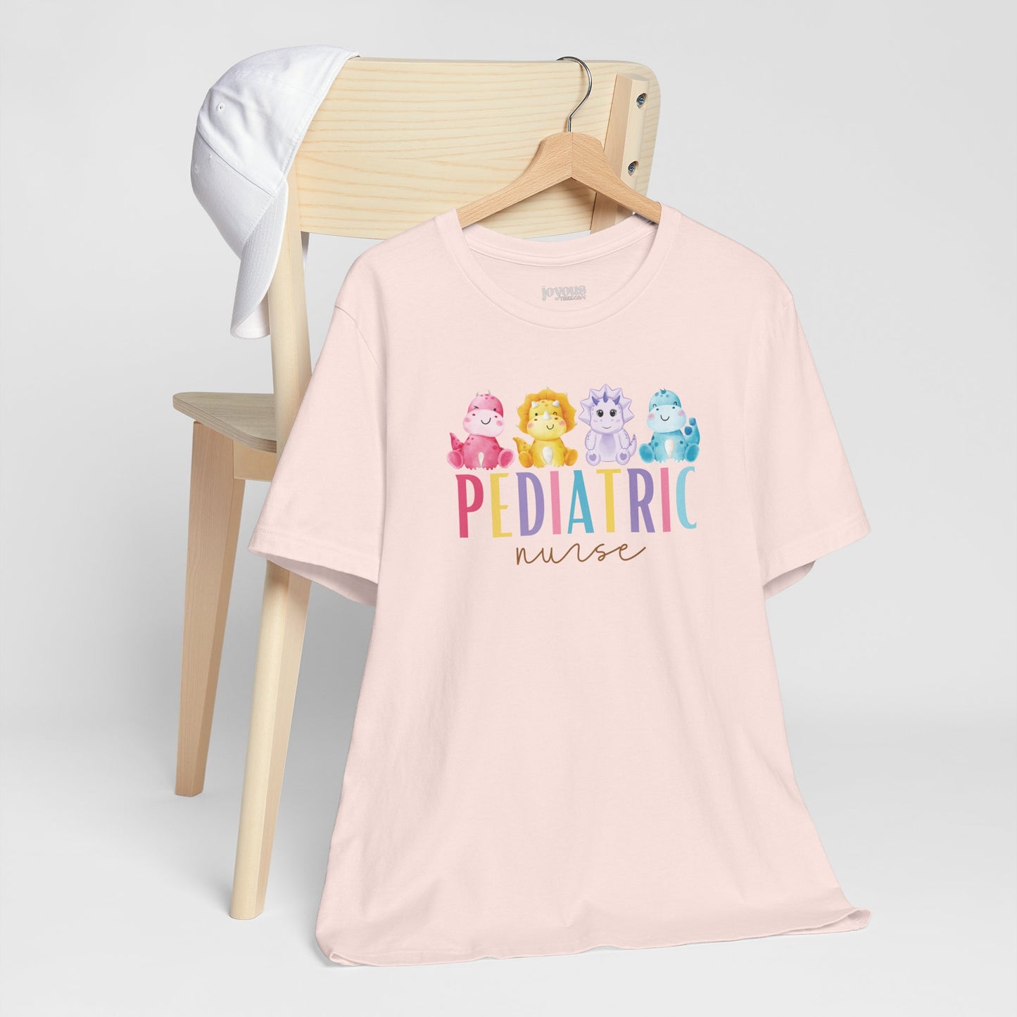Cute Pediatric Nurse Soft Cotton Tee with Dinosaurs
