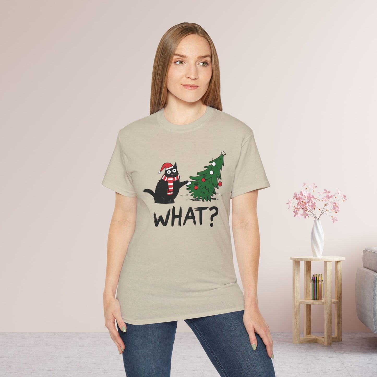 Funny Christmas Cat Ultra Cotton Tee