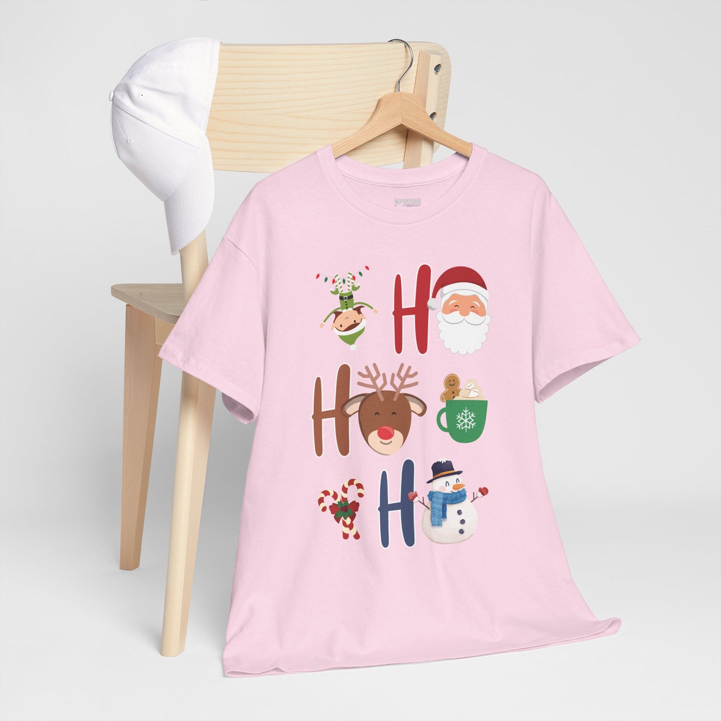 Ho Ho Ho Christmas Shirt - Matching Family Christmas Heavy Cotton Tee
