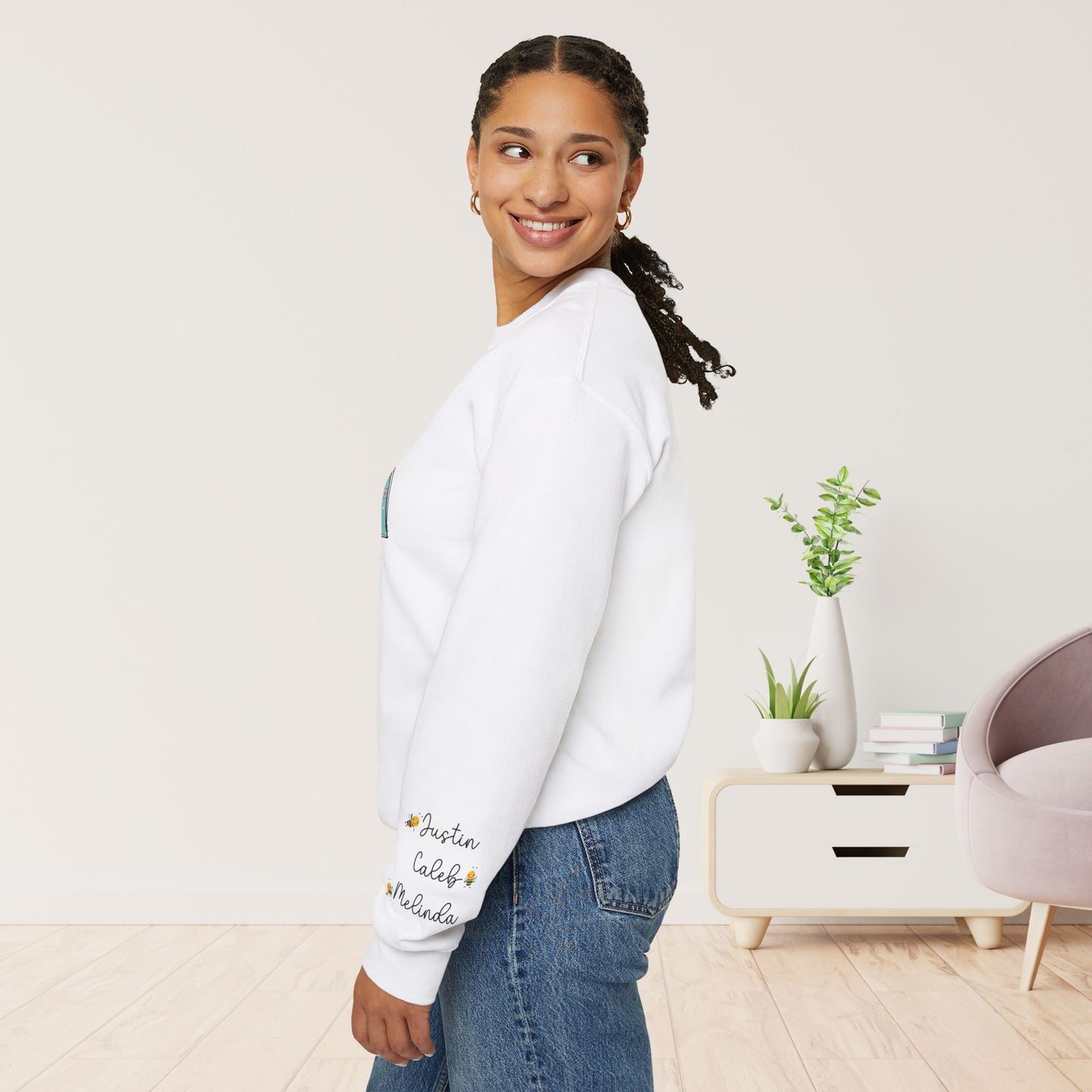 Custom Mama Sweatshirt with Kids Name - Personalized Gift for Mom