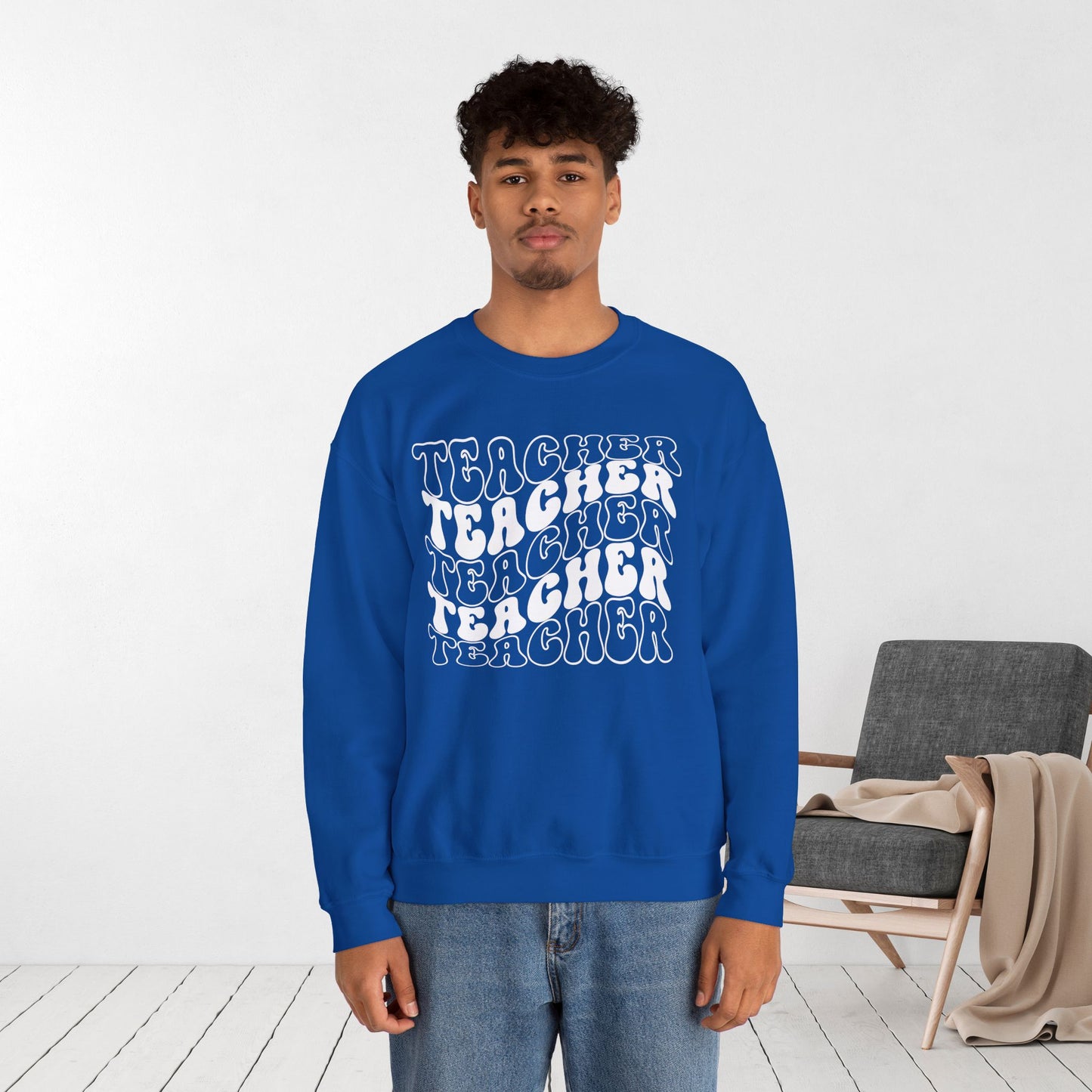 Groovy Unisex Teacher Sweatshirt for School Teachers