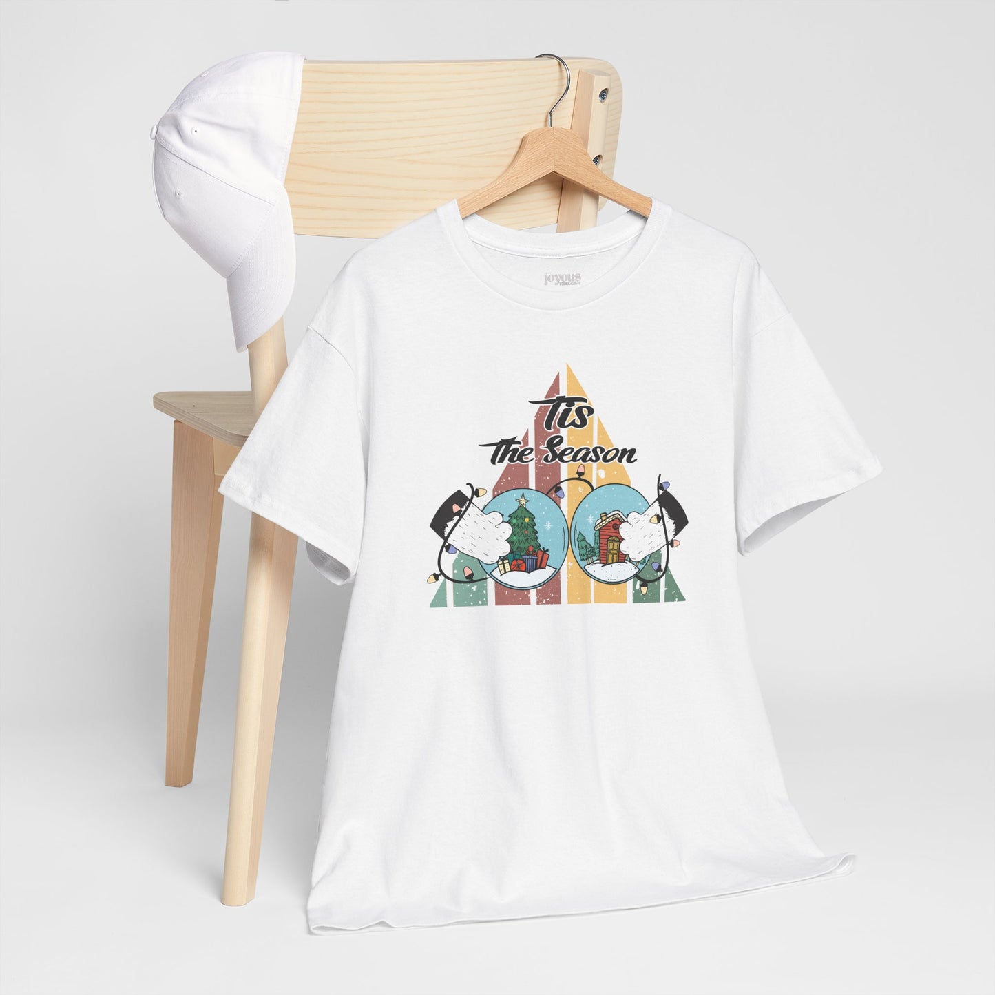 Tis The Season Funny Cat Christmas Heavy Cotton Tee - Cat Lovers Christmas Gift