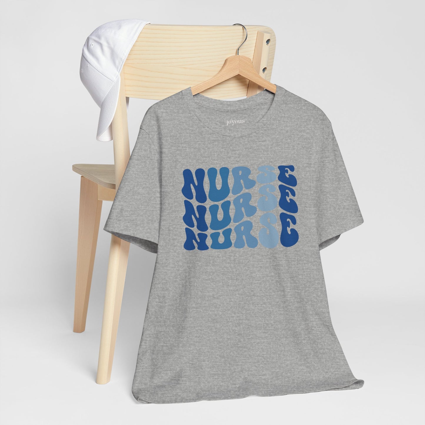 Groovy Blue Nurse Shirt - Registered Nurse Soft Cotton Tee