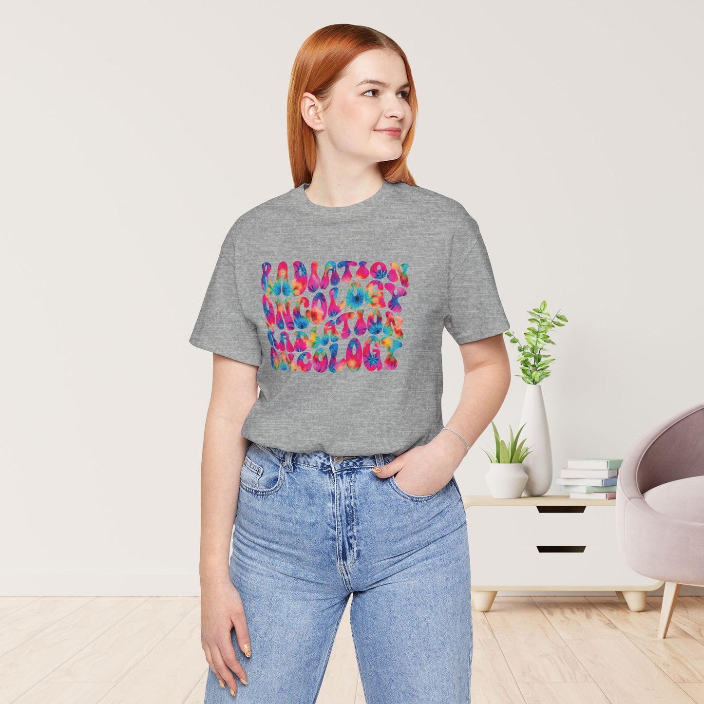 Tie Dye Groovy Radiation Oncology Soft Cotton Tee