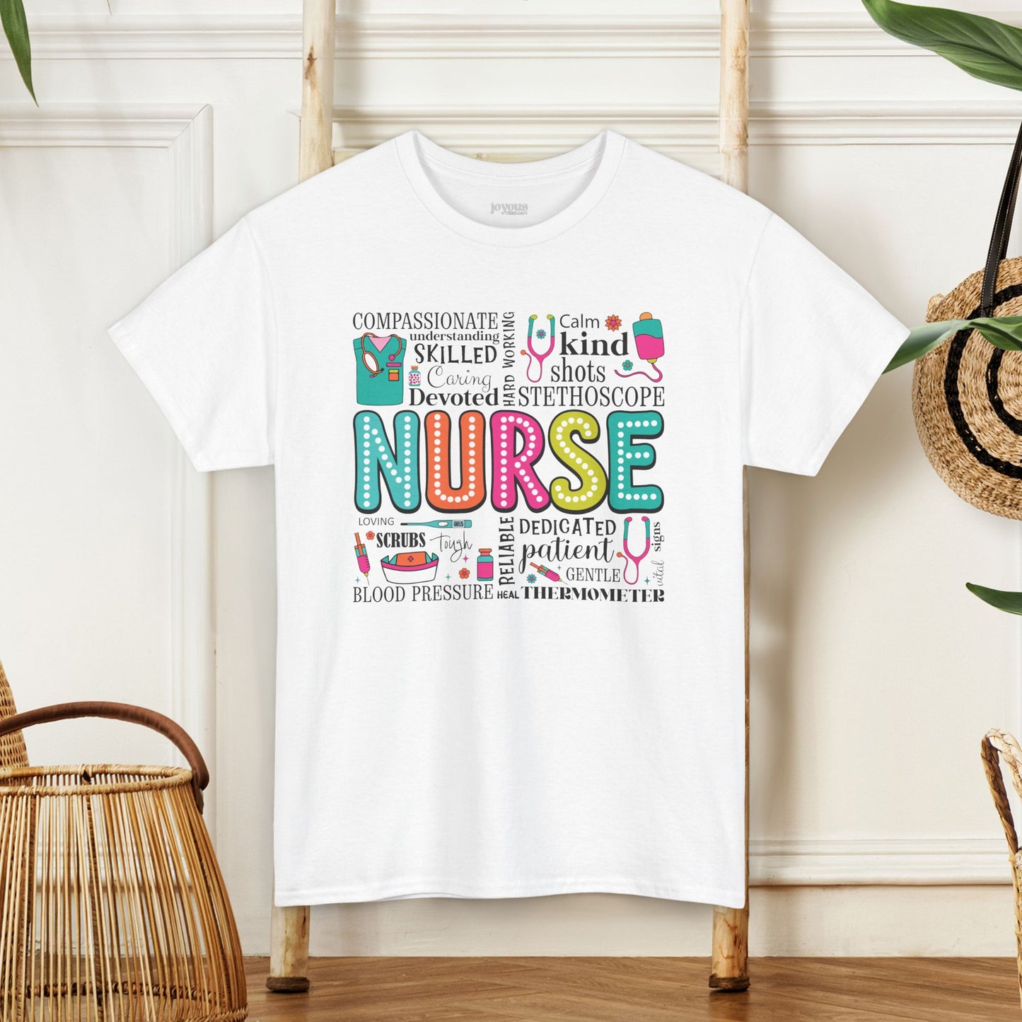 Trendy Nurse Heavy Cotton Tee for Dedicated Registered Nurse