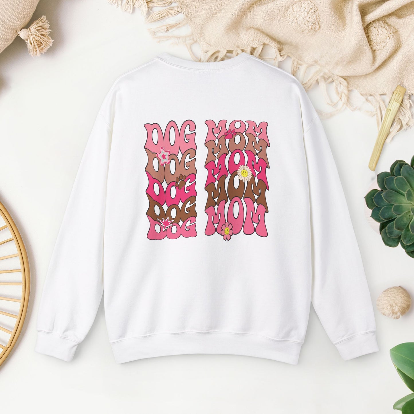 Retro Dog Mom Sweatshirt - Groovy Dog Mom Crewneck