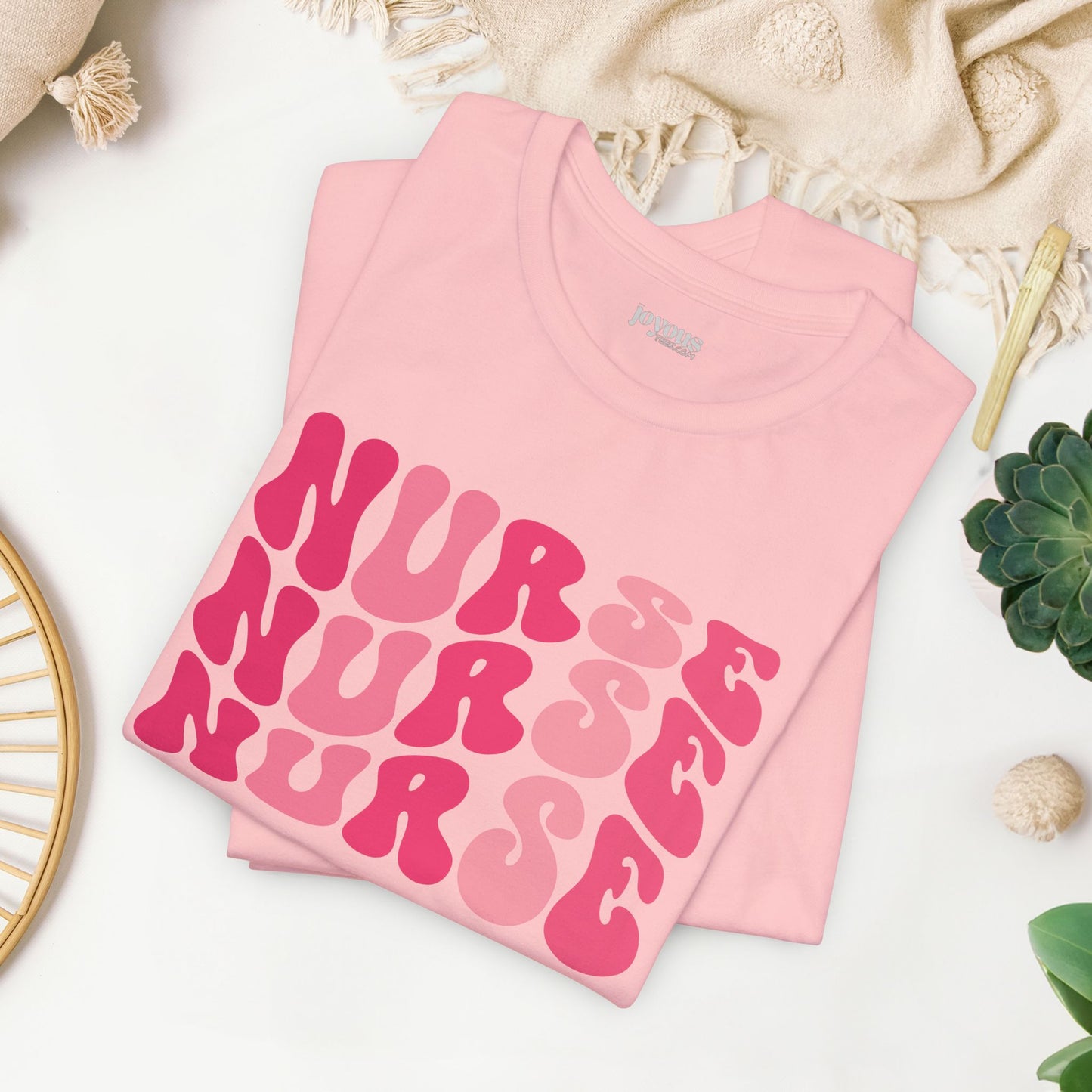 Groovy Pink Nurse Shirt - Registered Nurse Soft Cotton Tee