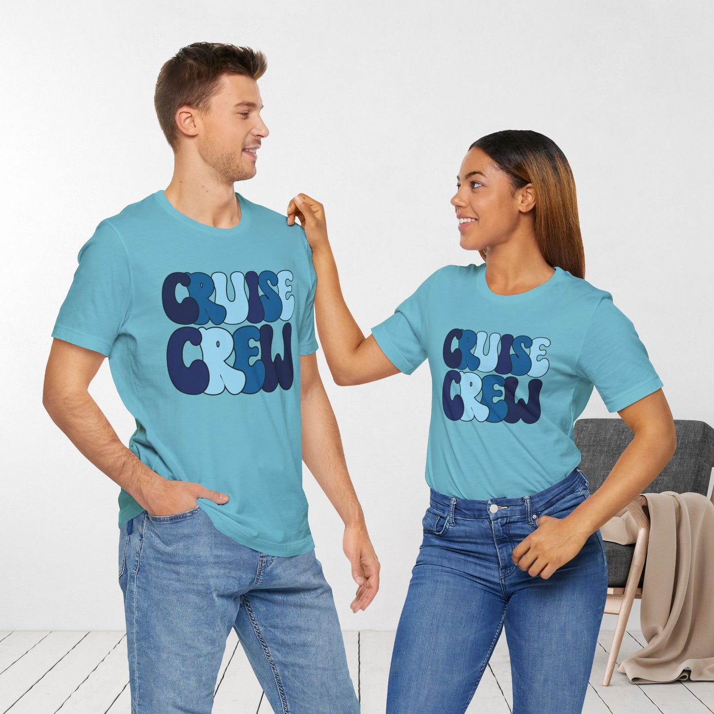 Blue Cruise Crew Shirt - Family Cruise Vacation Soft Cotton Tee