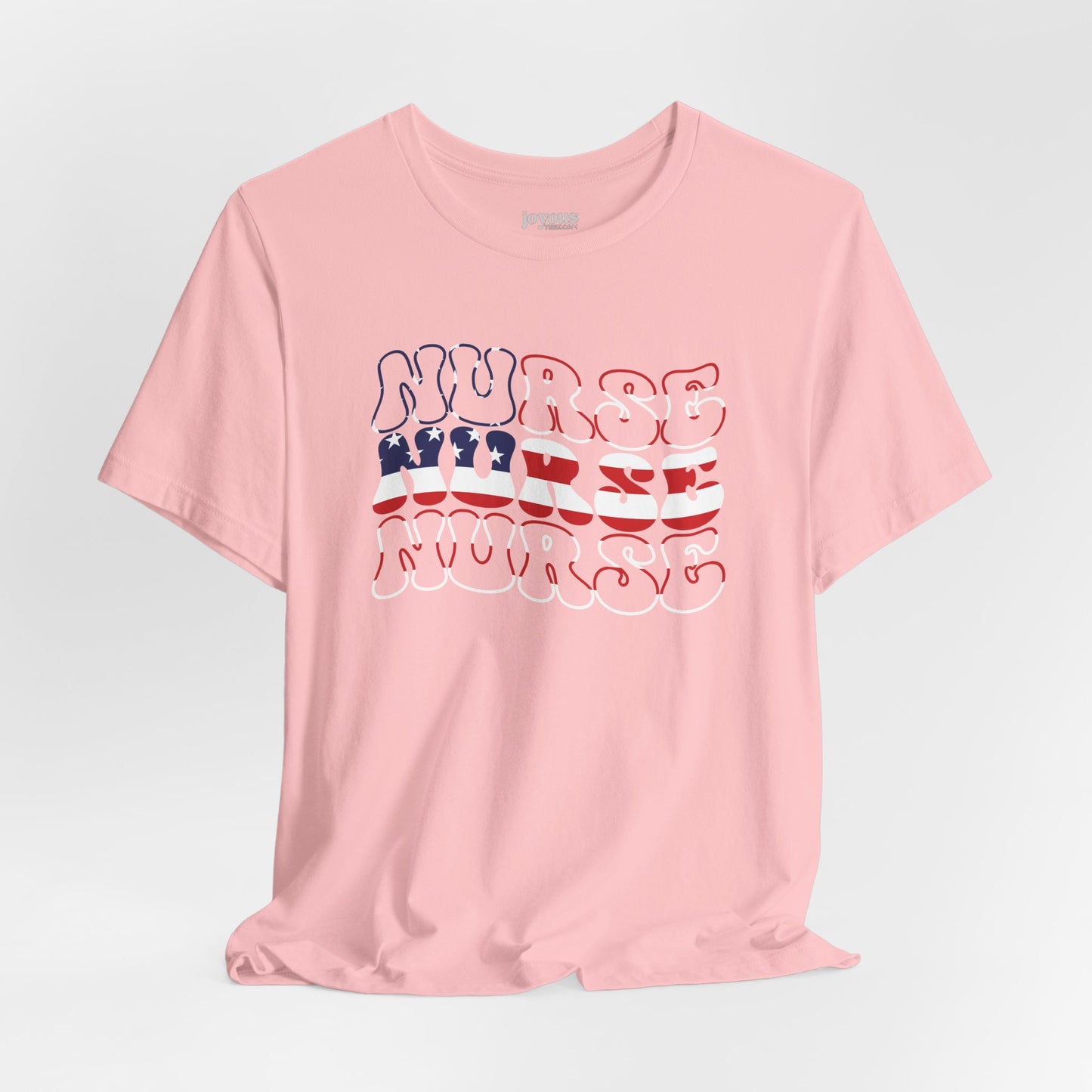 Groovy Patriotic Nurse Shirt - 4th of July Registered Nurse Soft Cotton Tee