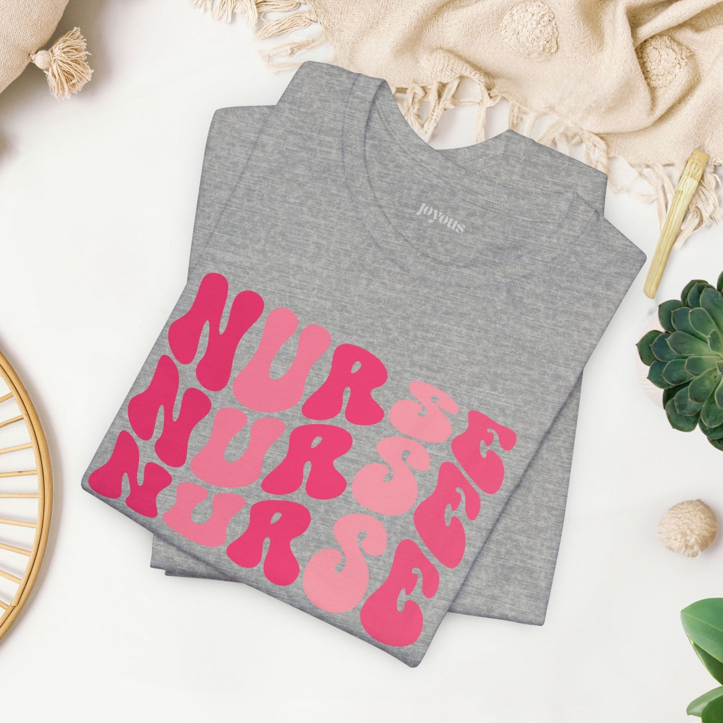 Groovy Pink Nurse Shirt - Registered Nurse Soft Cotton Tee