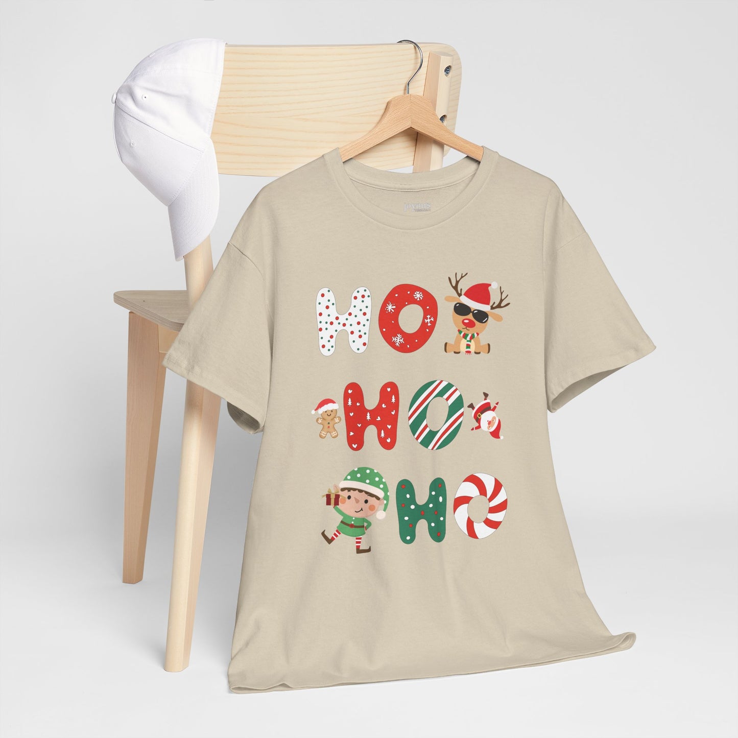 Ho Ho Ho Christmas Shirt - Matching Family Christmas Heavy Cotton Tee