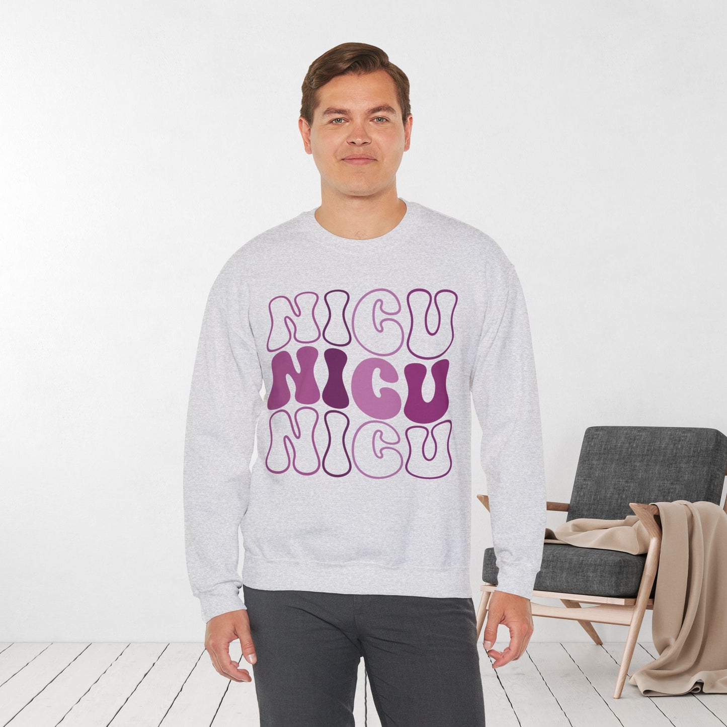 Groovy NICU Sweatshirt - Neonatal ICU Nurse Sweater