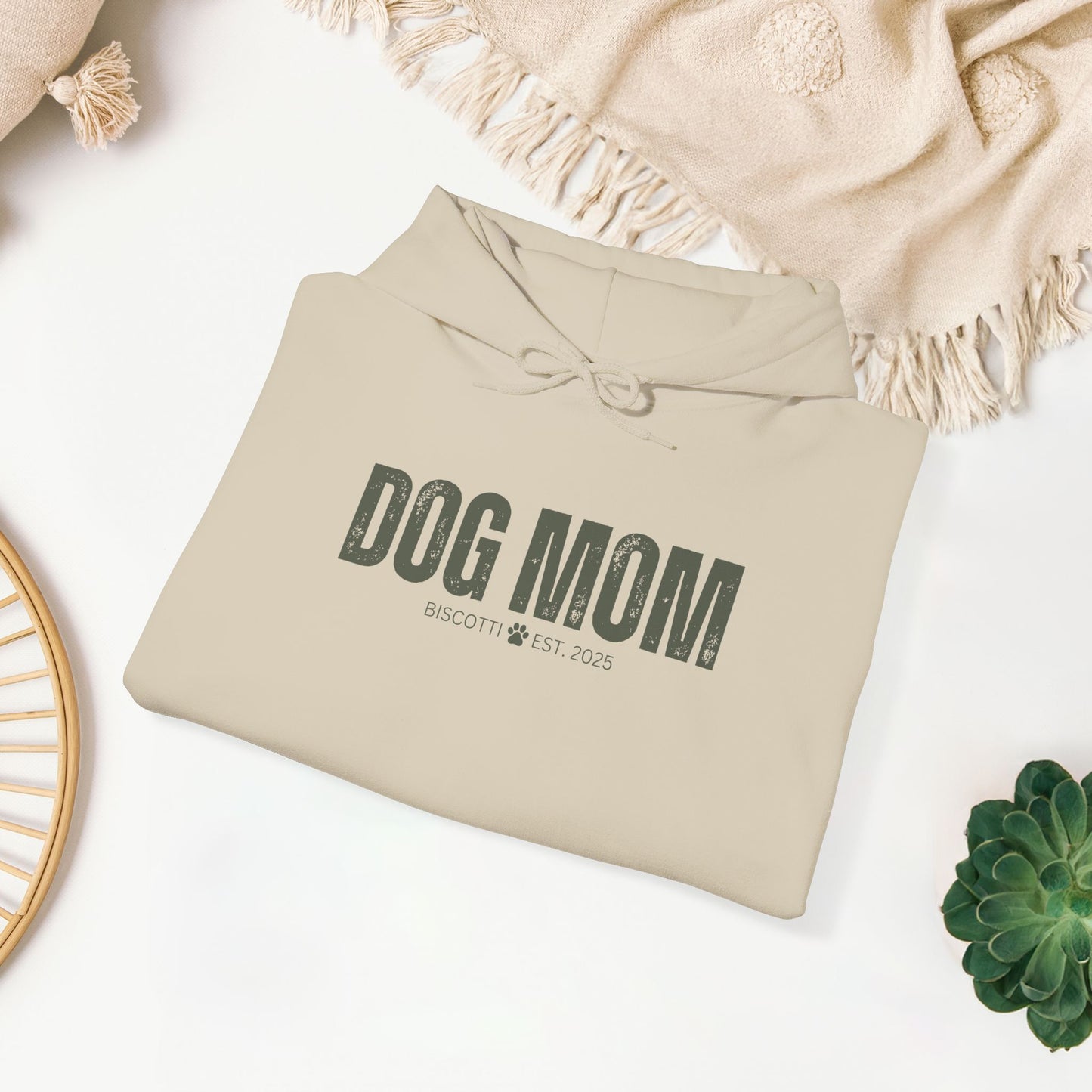 Custom Dog Mom Hoodie with Dogs Name - Personalized Gift for Dog Mom