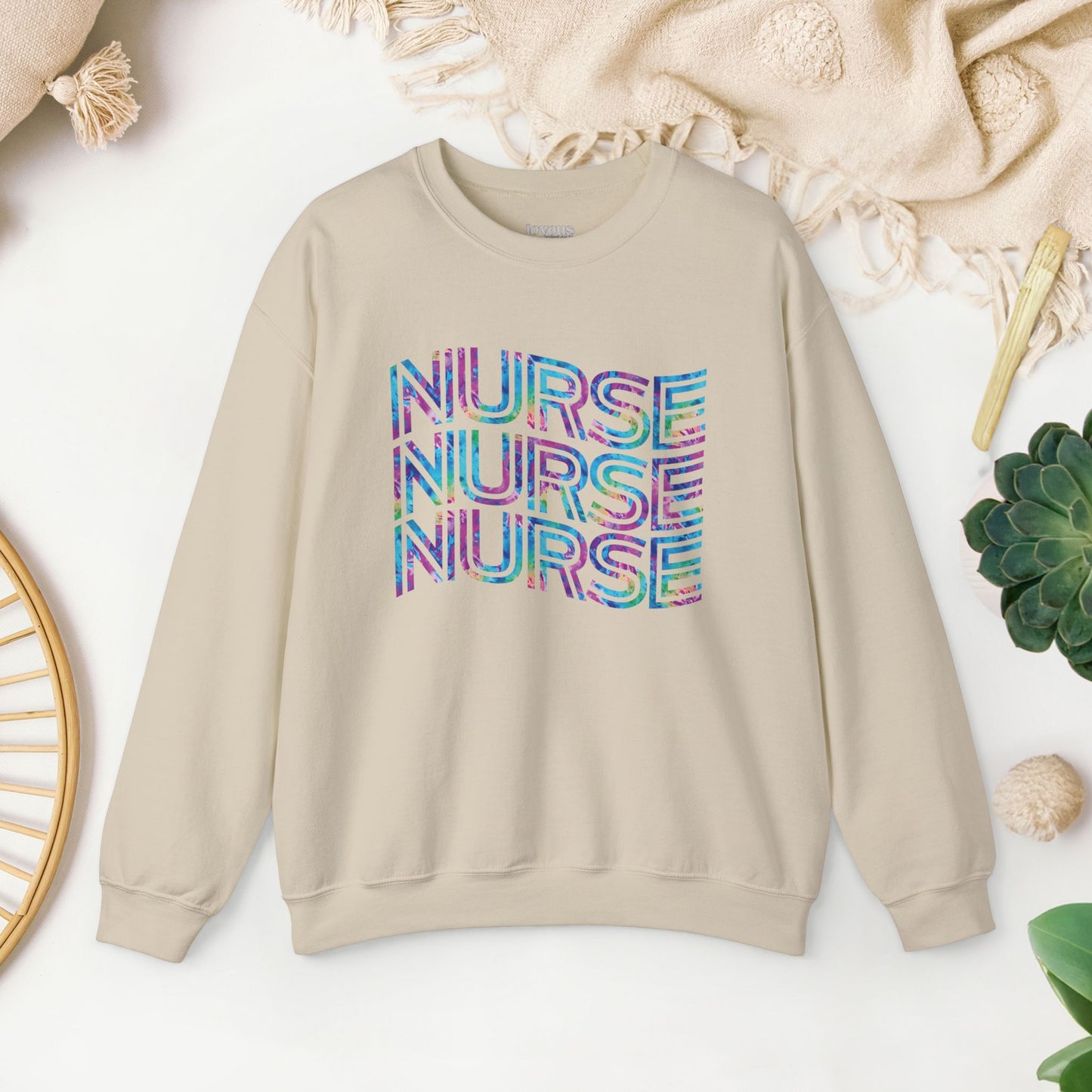 Tie Dye Wavy Nurse Sweatshirt