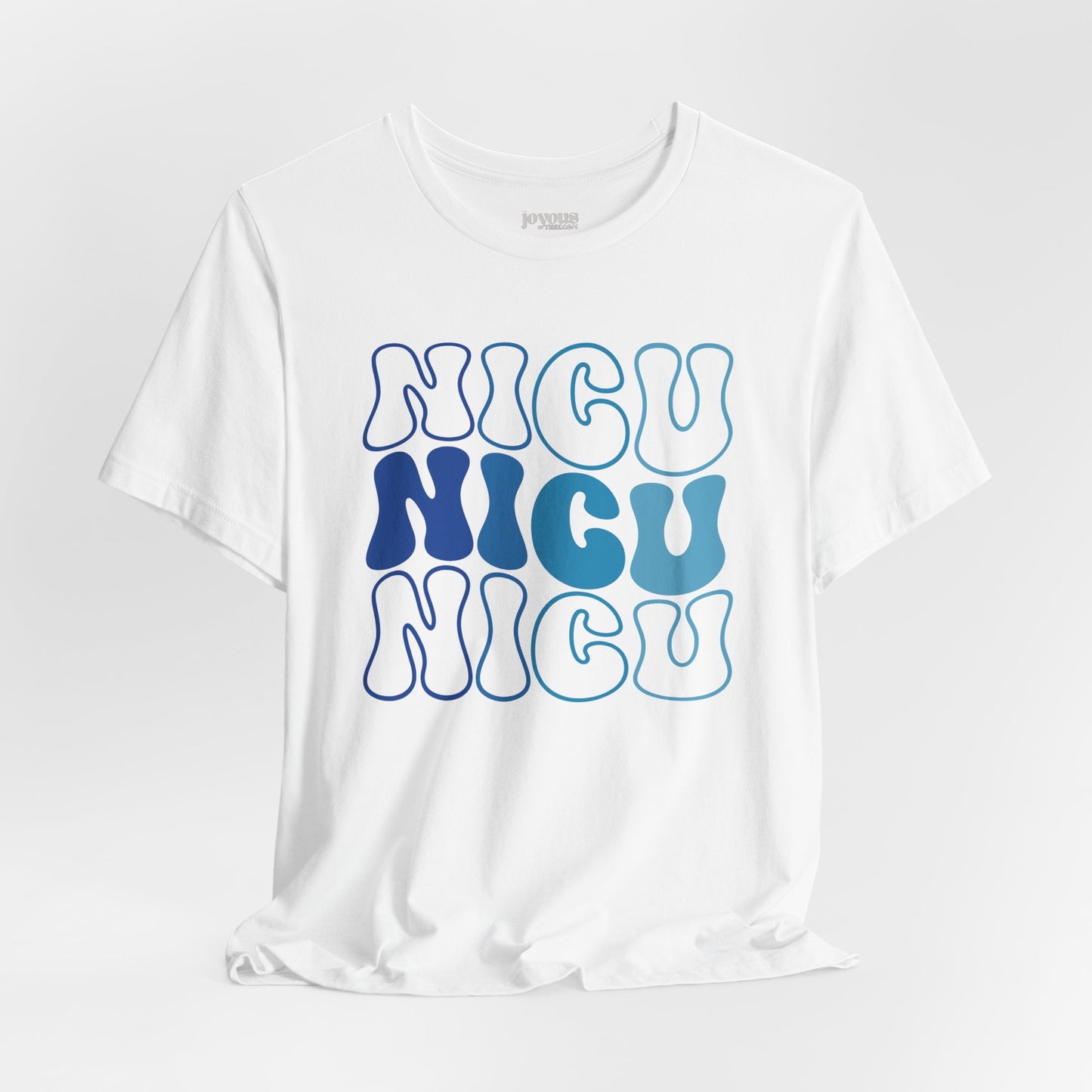 Groovy Blue NICU Shirt - Neonatal ICU Nurse Soft Cotton Tee