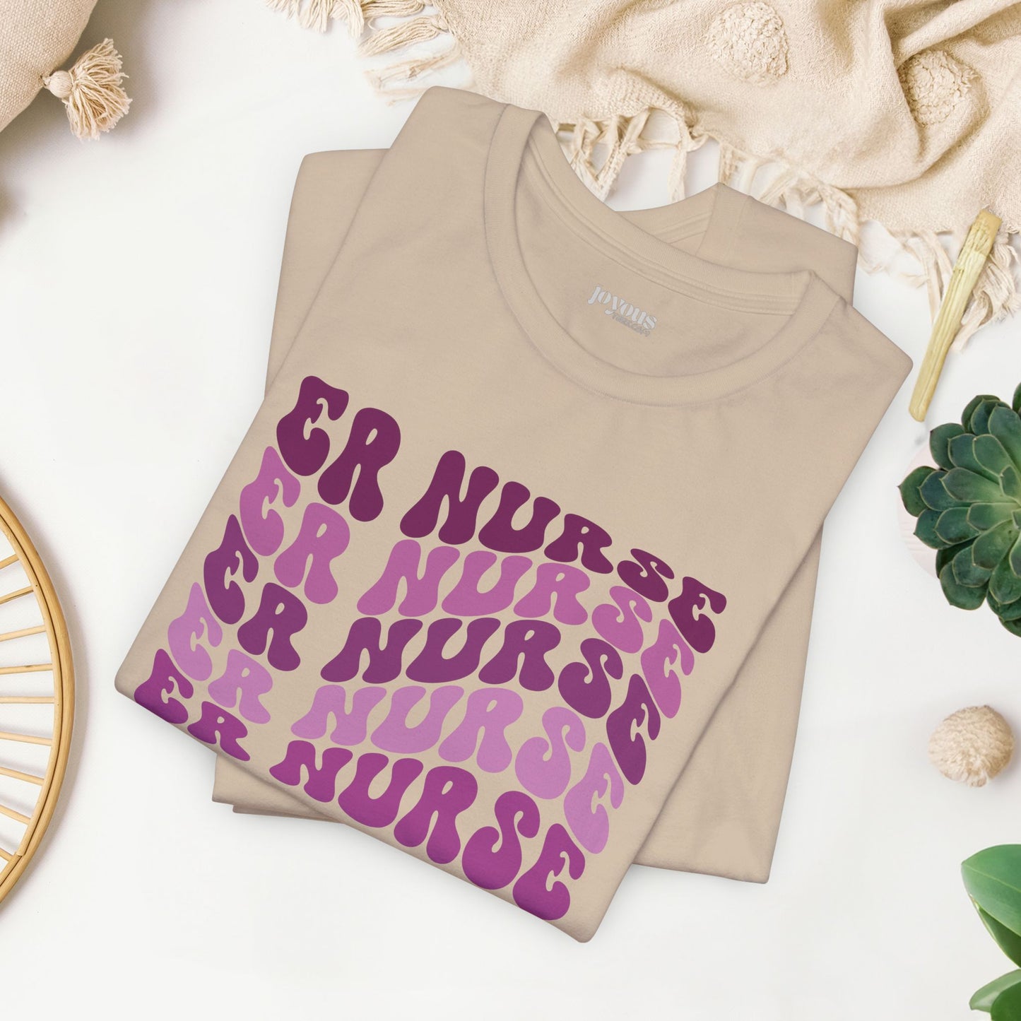 Groovy Purple ER Nurse Shirt - Emergency Nurse Soft Cotton Tee
