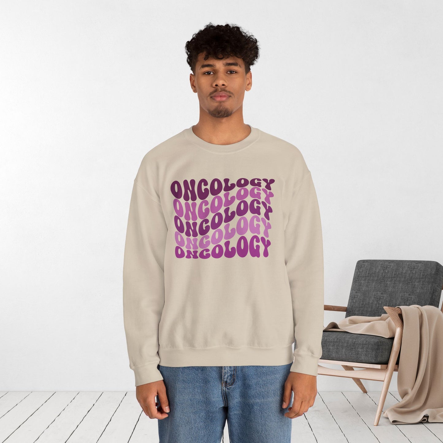 Purple Groovy Colorful Oncology Sweatshirt