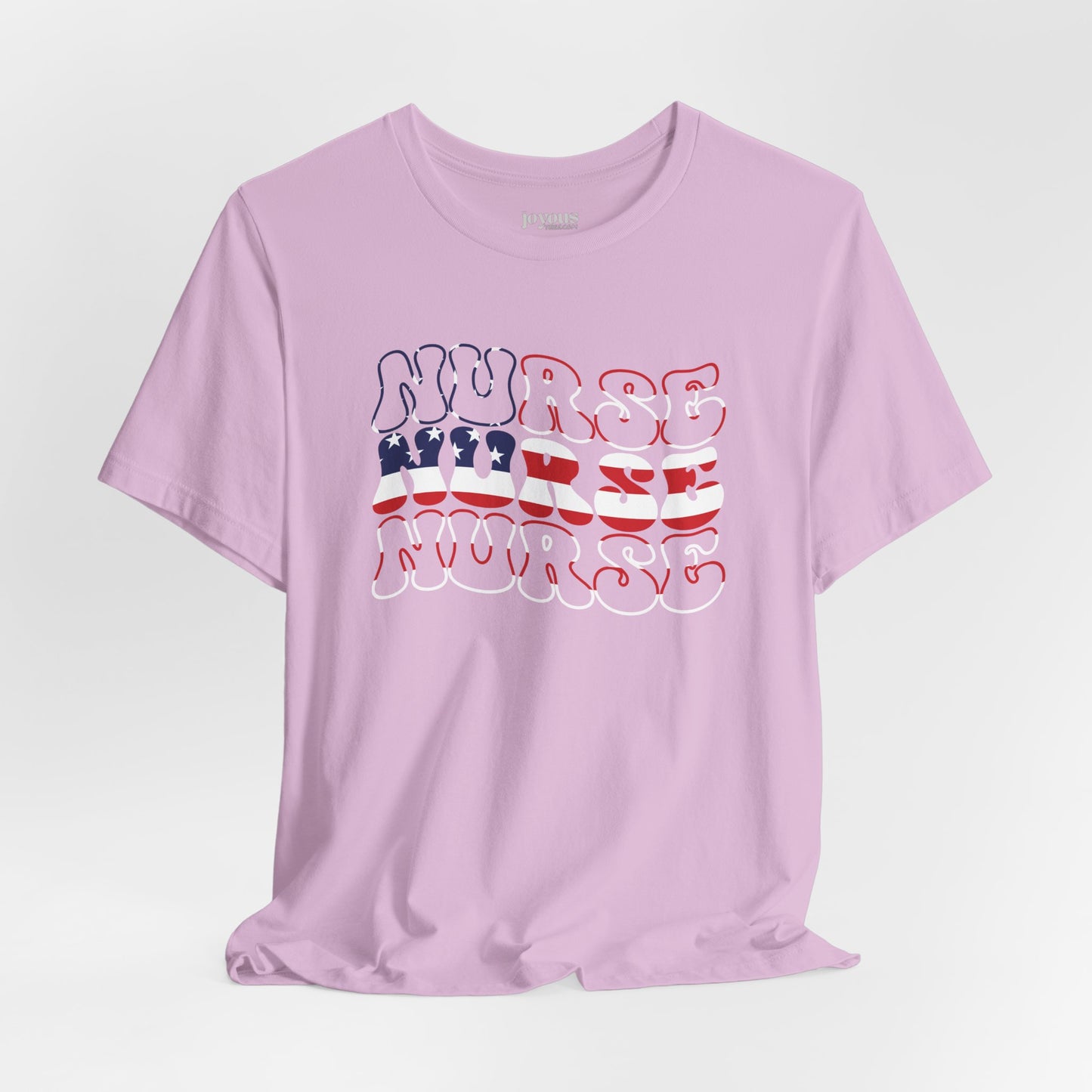 Groovy Patriotic Nurse Shirt - 4th of July Registered Nurse Soft Cotton Tee
