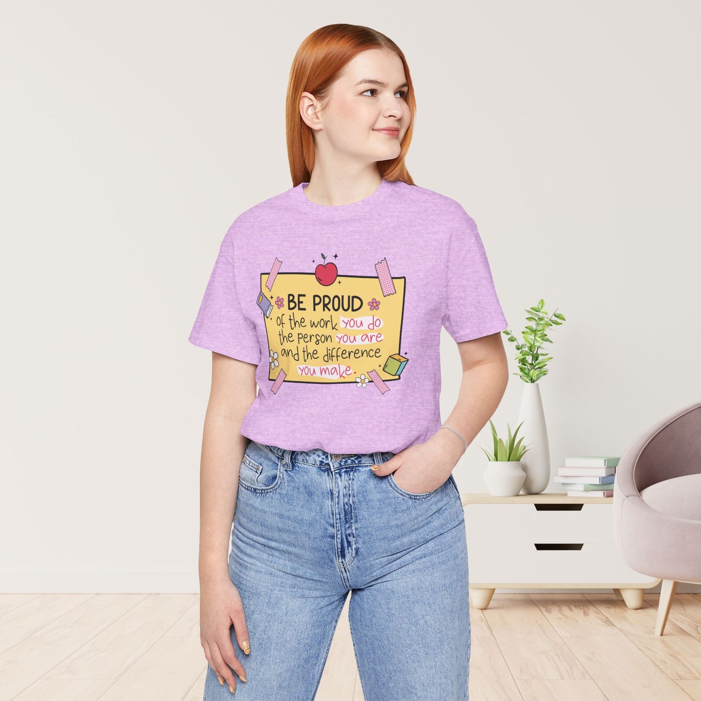 Trendy Motivational Teacher Soft Cotton Tee