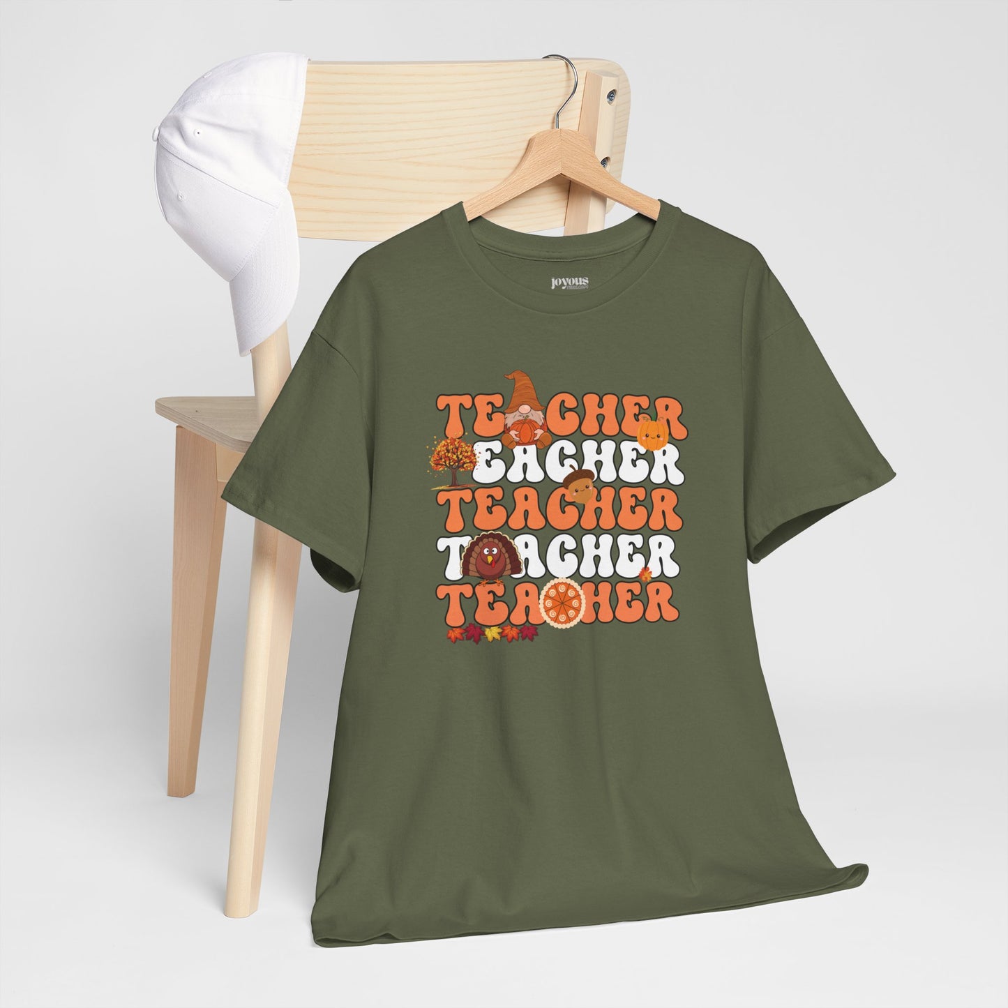 Groovy Thanksgiving Teacher Heavy Cotton Tee