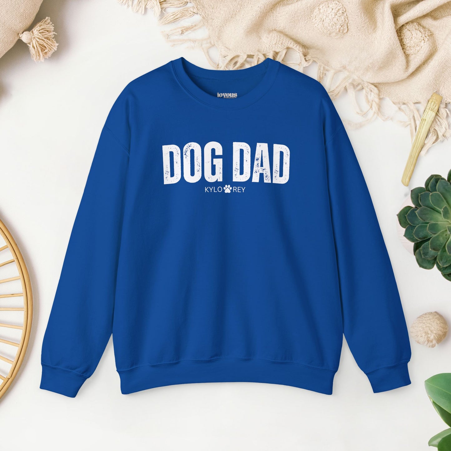 Custom Dog Dad Sweatshirt with Dogs Name - Personalized Gift for Dog Dad