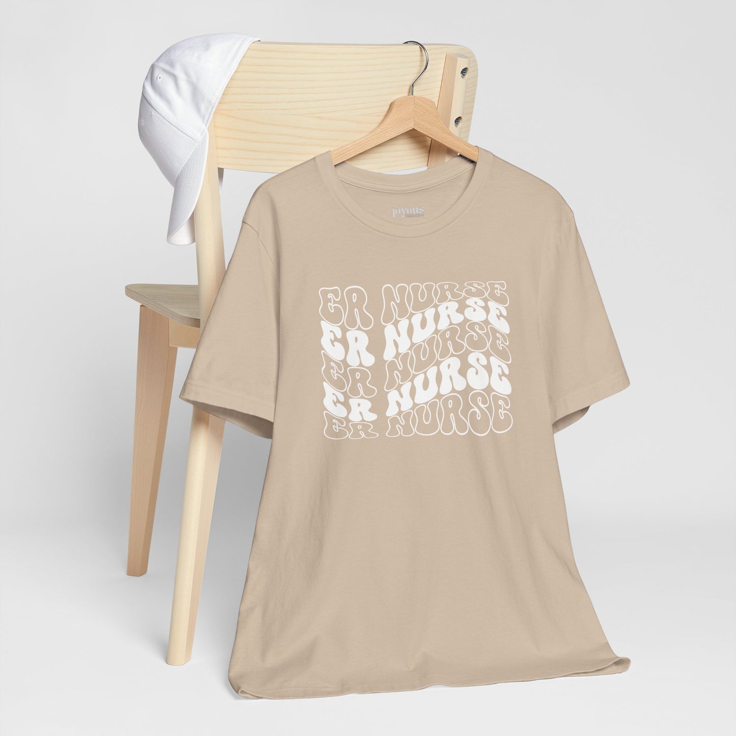 White Groovy ER Nurse Shirt - Emergency Nurse Soft Cotton Tee