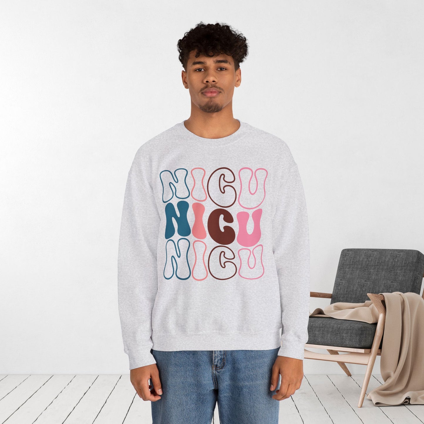 Groovy NICU Sweatshirt - Neonatal ICU Nurse Sweater