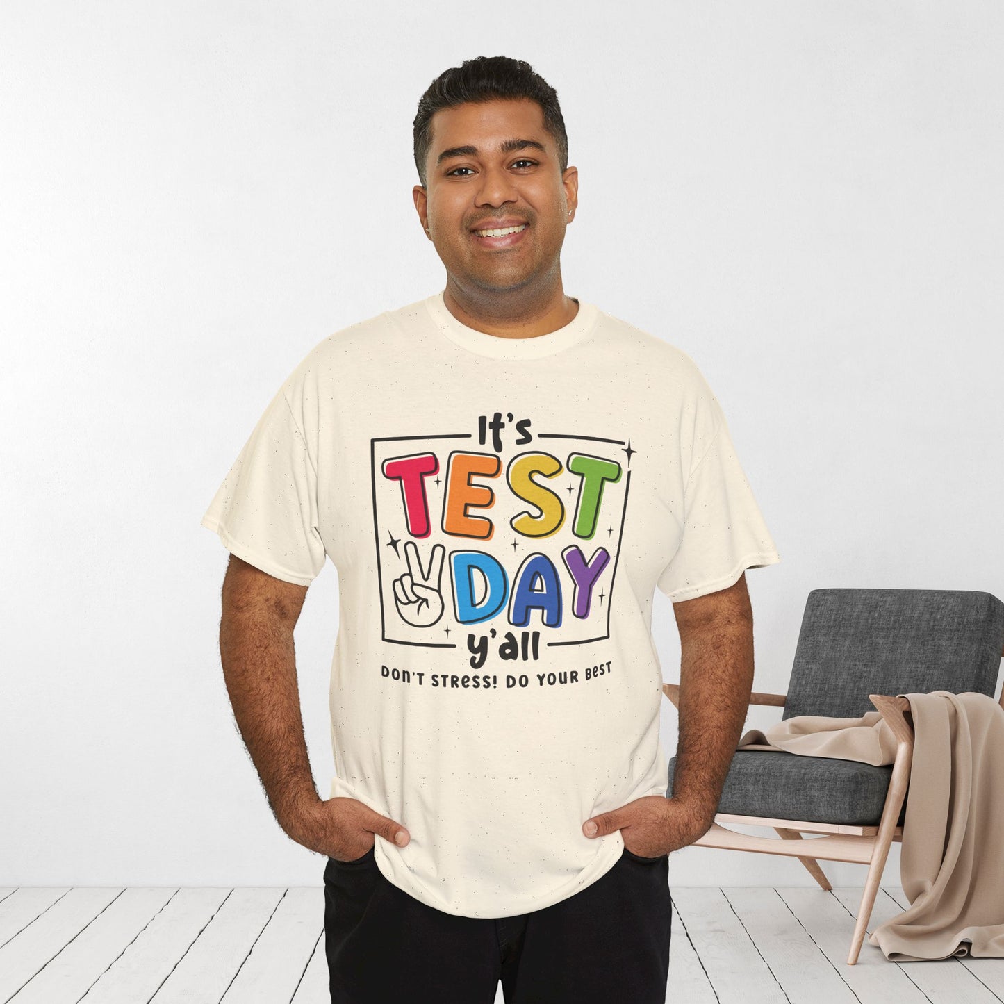 It's Test Day Y'all Teacher Shirt - Back to School Heavy Cotton Tee