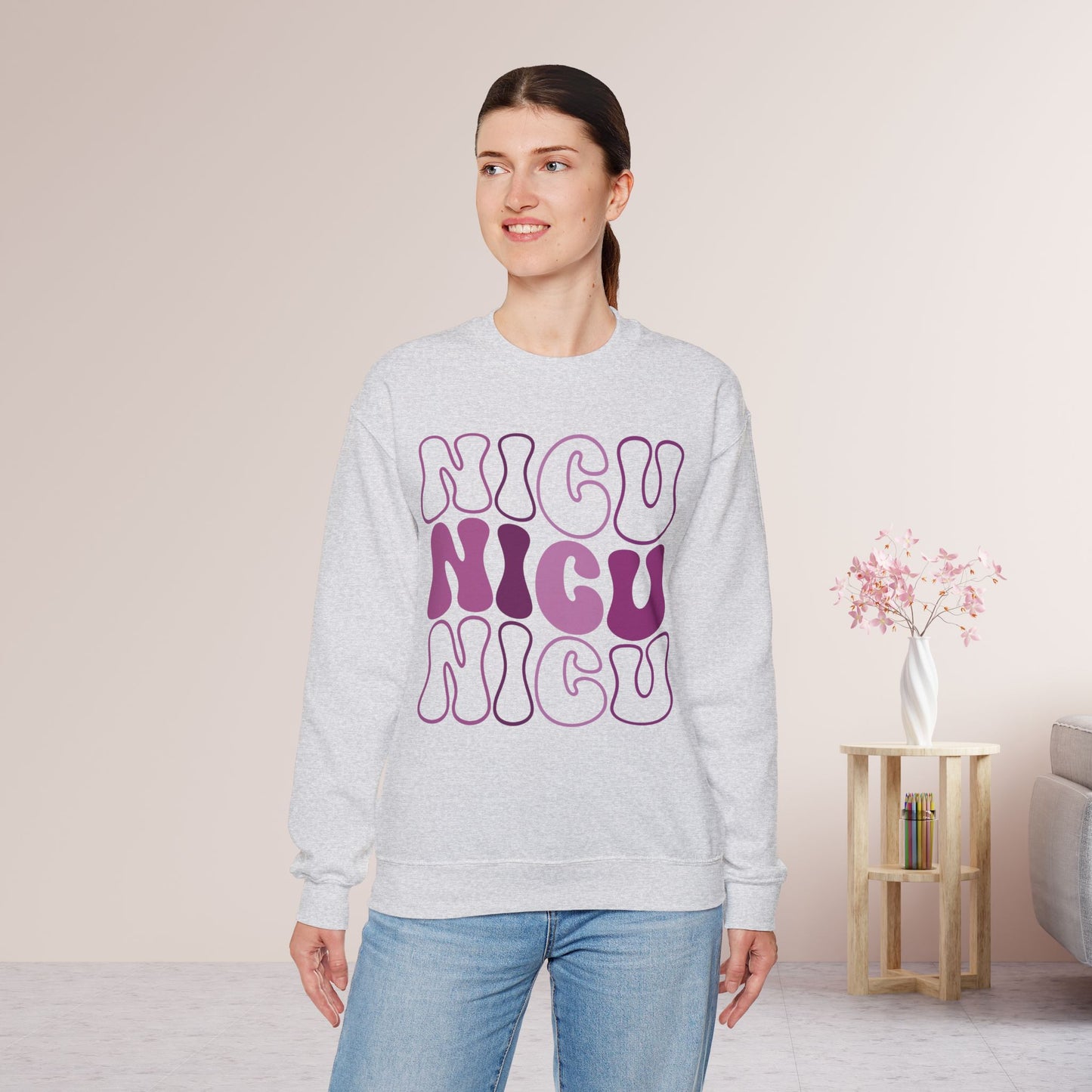 Groovy NICU Sweatshirt - Neonatal ICU Nurse Sweater