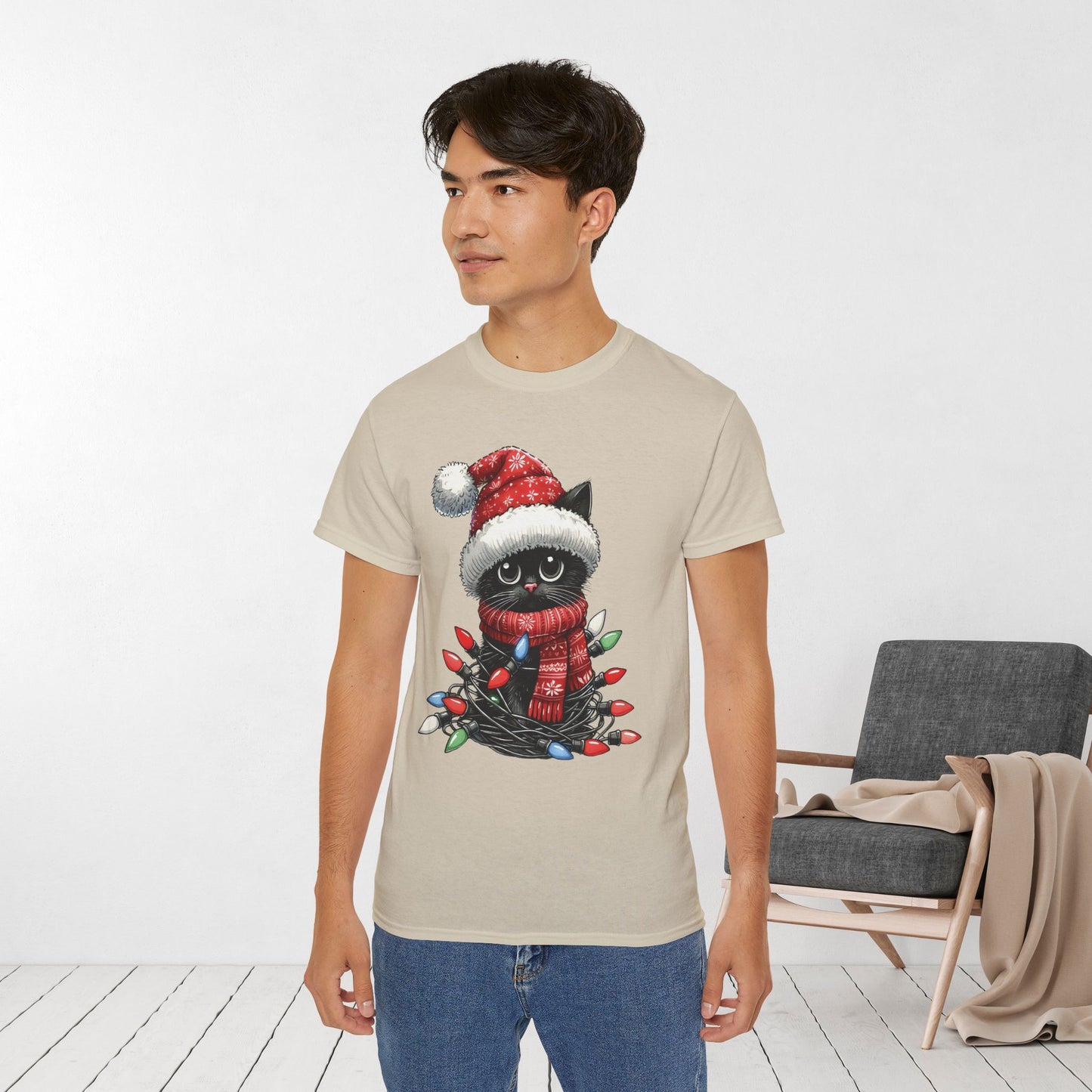 Cute Christmas Cat Ultra Cotton Tee