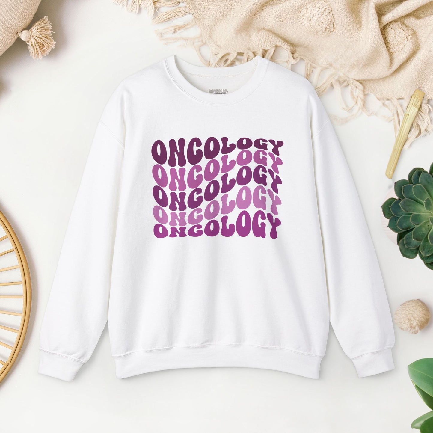 Purple Groovy Colorful Oncology Sweatshirt