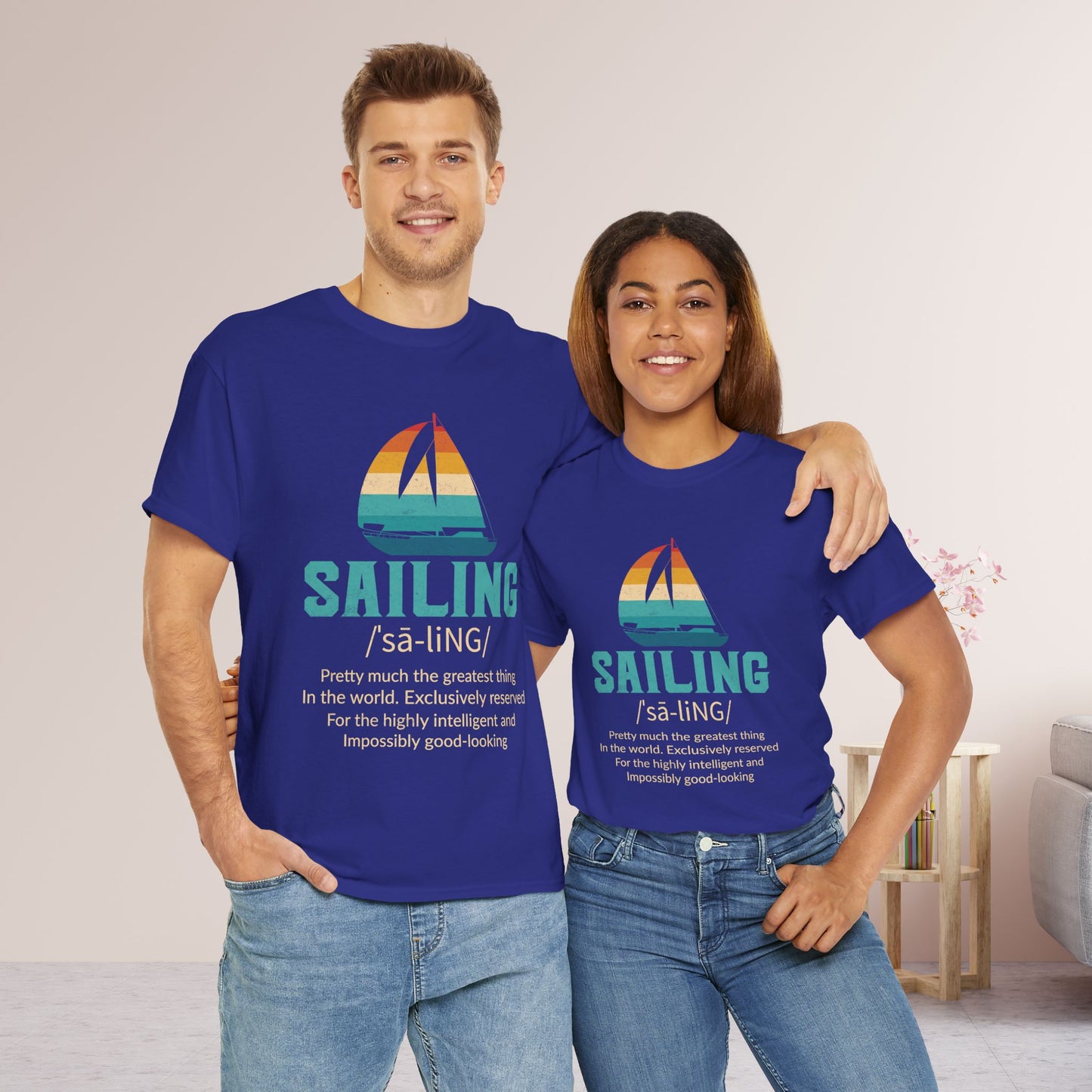 Funny Sailing T-Shirt - Unisex Nautical Heavy Cotton Tee