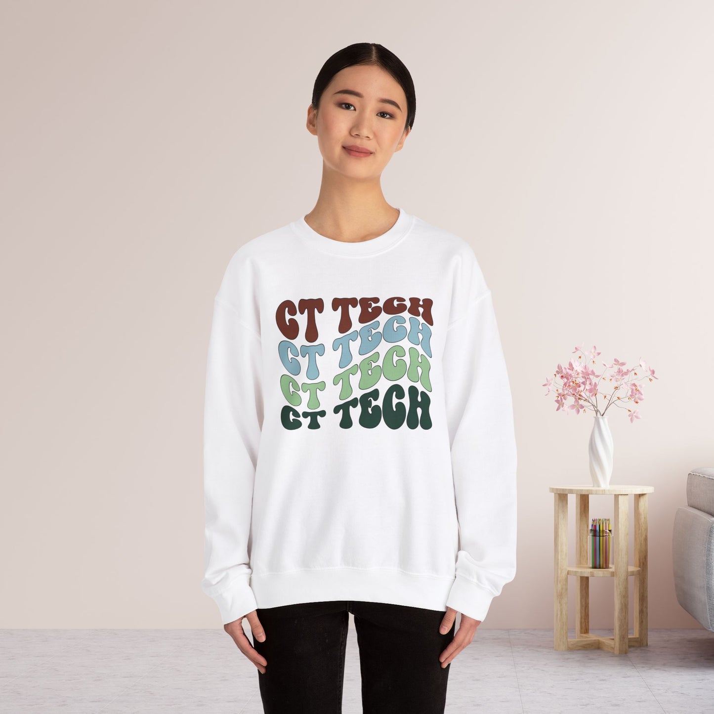 Groovy Colorful CT Tech Sweatshirt - CT Technologist Sweater
