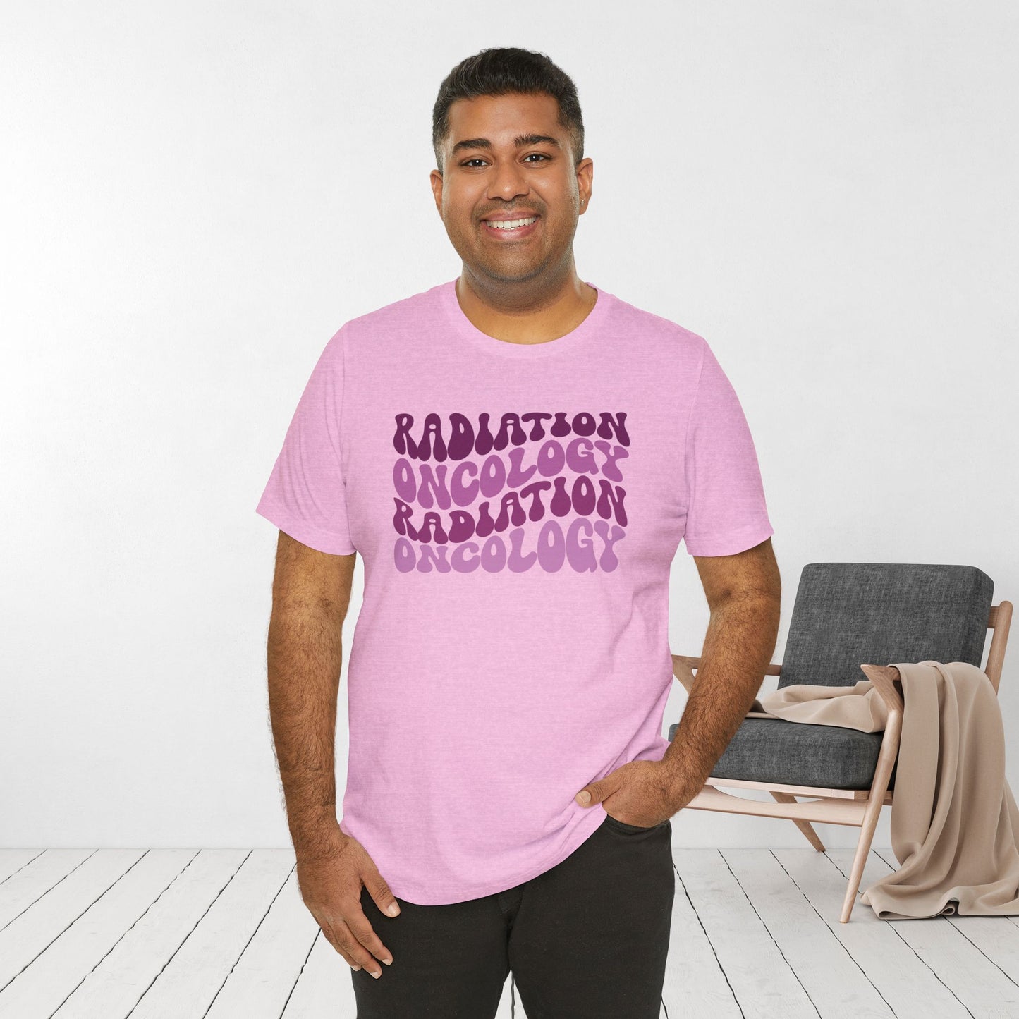 Purple Groovy Radiation Oncology Soft Cotton Tee