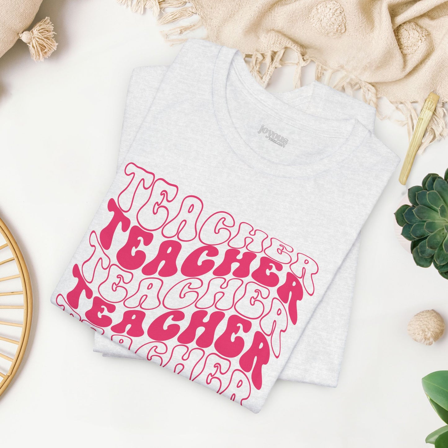 Groovy Trendy Teacher Soft Cotton Tee for School Teachers