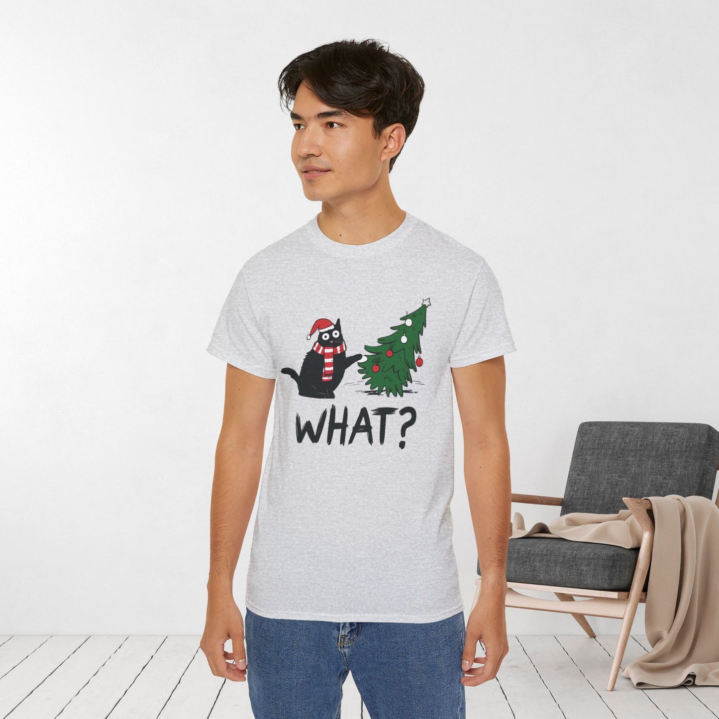Funny Christmas Cat Ultra Cotton Tee