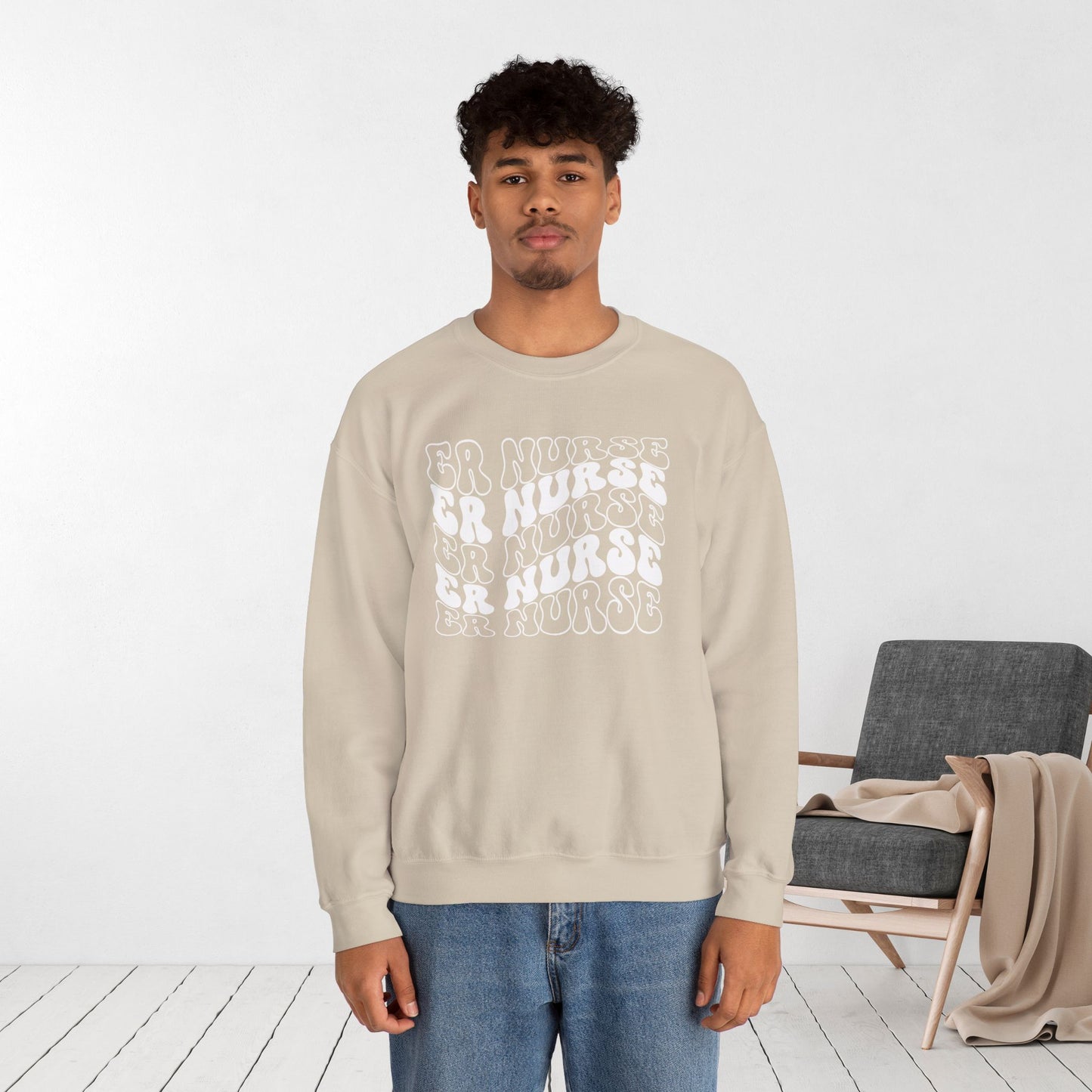 Groovy ER Nurse Sweatshirt - Emergency Nurse Pullover