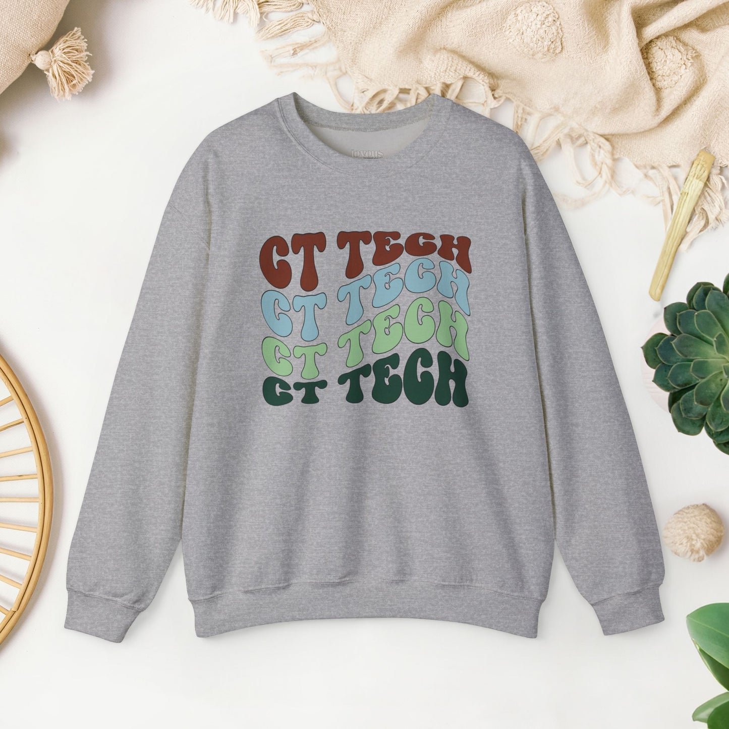 Groovy Colorful CT Tech Sweatshirt - CT Technologist Sweater