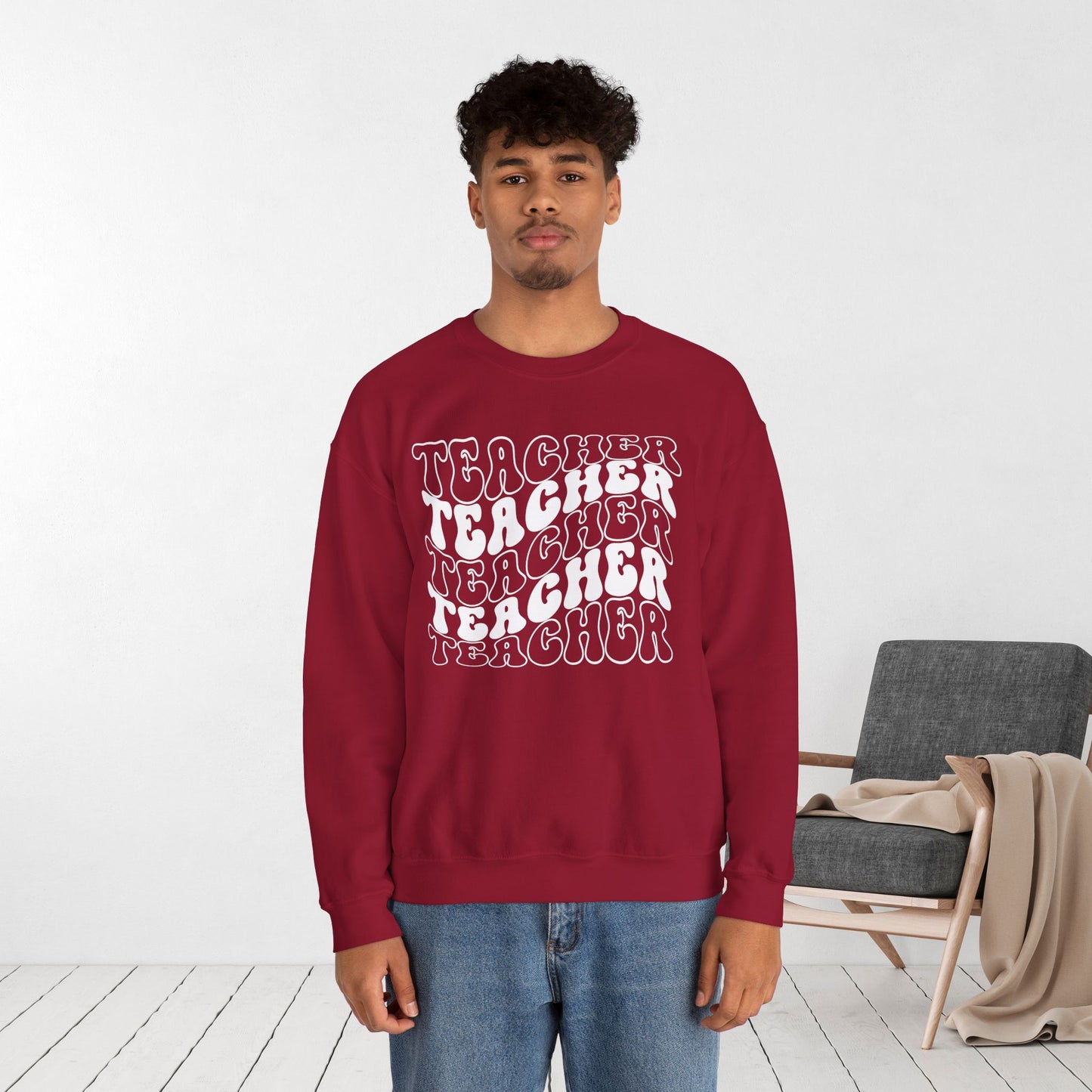 Groovy Unisex Teacher Sweatshirt for School Teachers