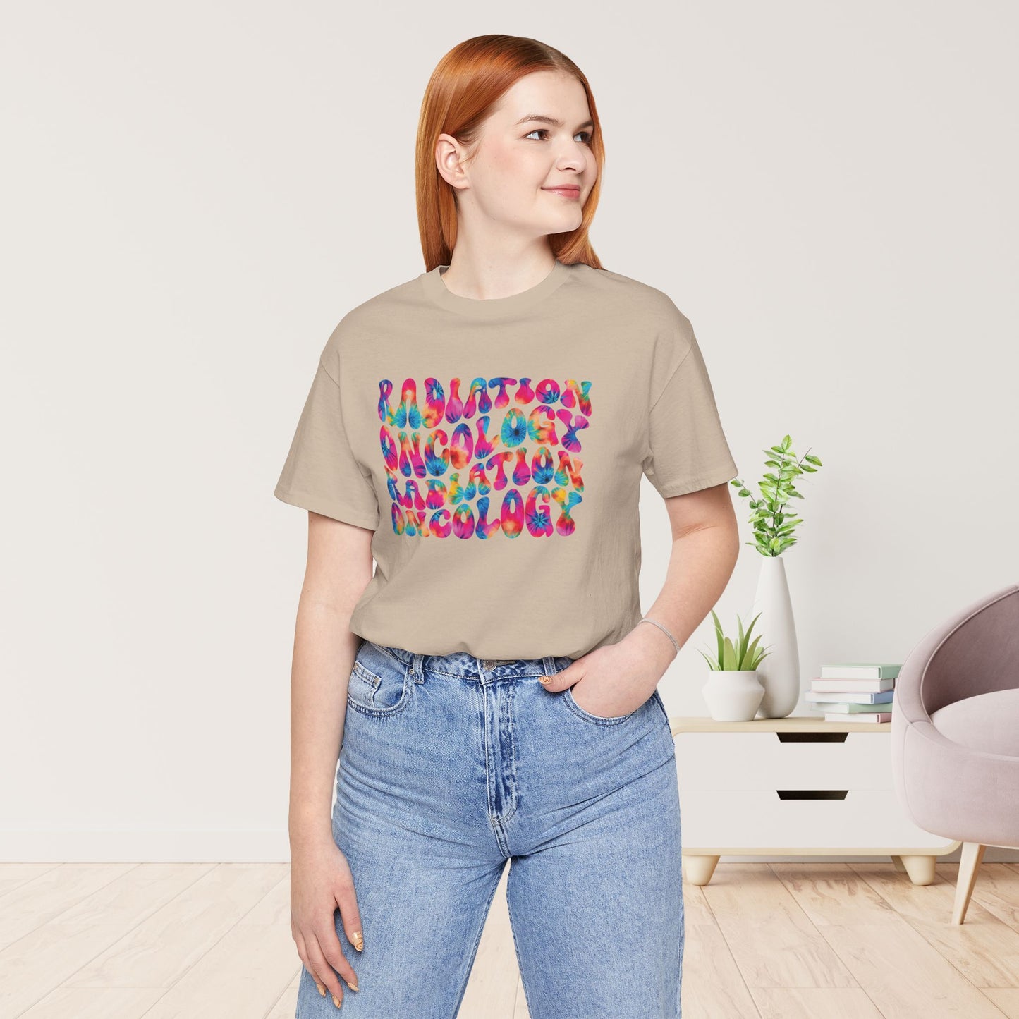 Tie Dye Groovy Radiation Oncology Soft Cotton Tee