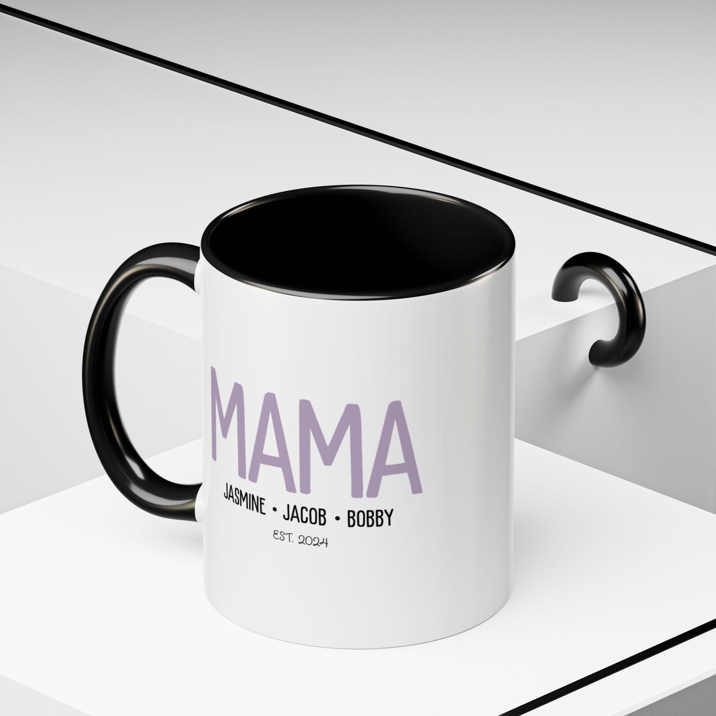 Personalized Mama Coffee Mug with Kids Names - Custom Mom Gifts for Mother's Day