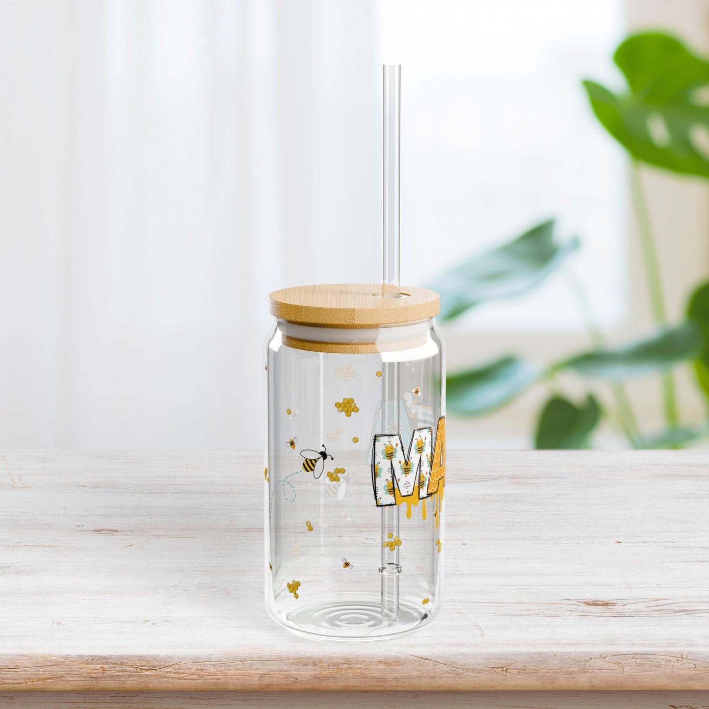 Bee & Honey Mama Sipper Glass - Mama Can Glass