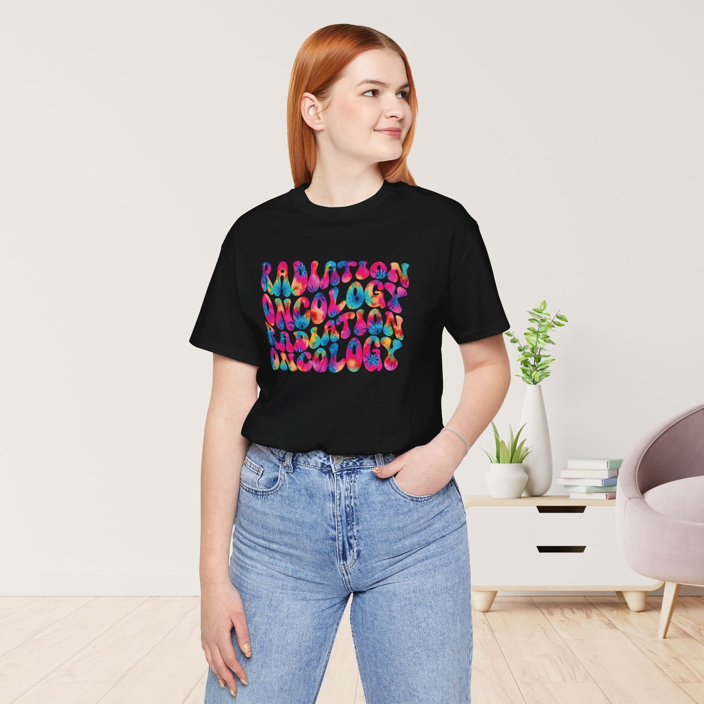 Tie Dye Groovy Radiation Oncology Soft Cotton Tee