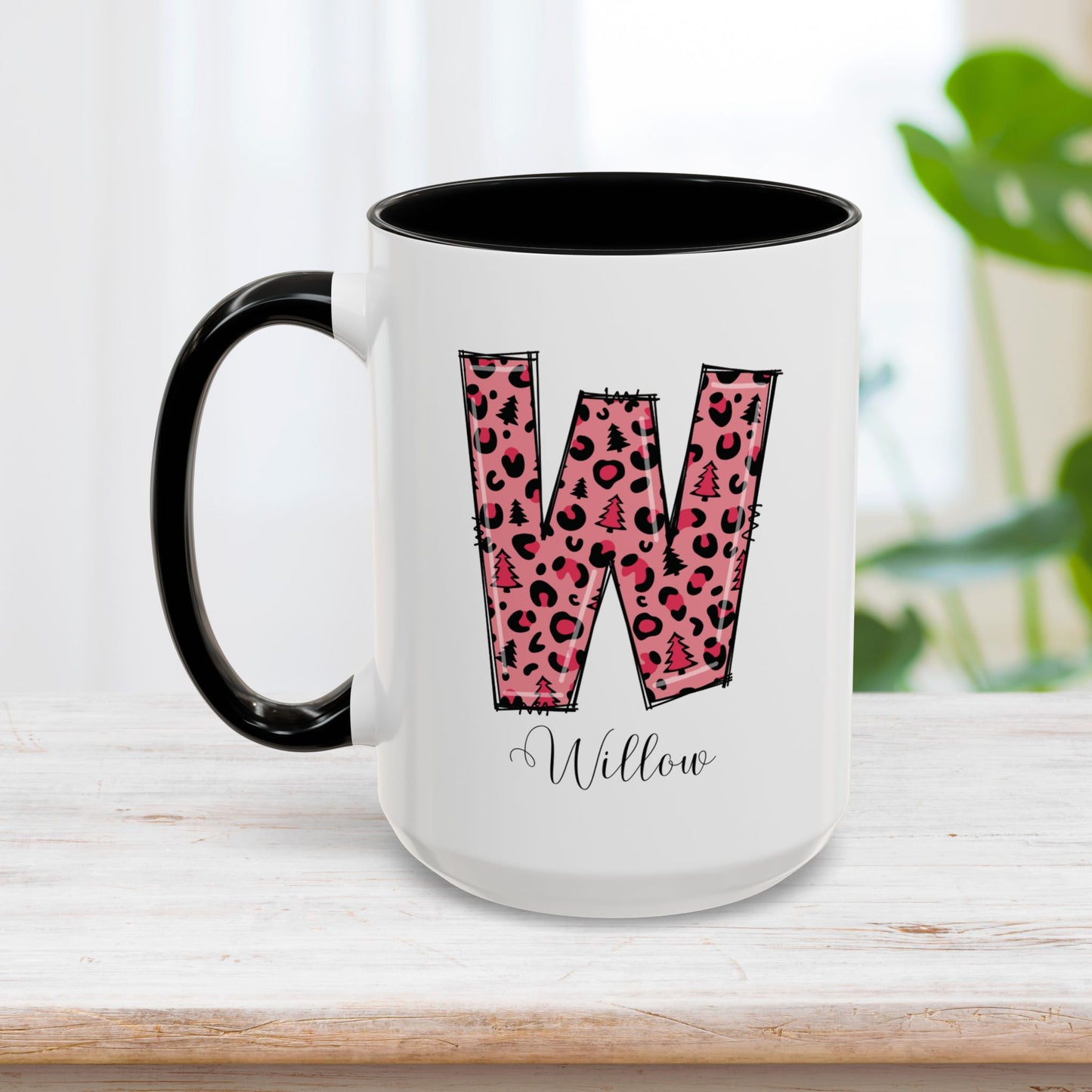 Custom Christmas Initial Letter Mug with Name - Personalized Christmas Gifts A-Z